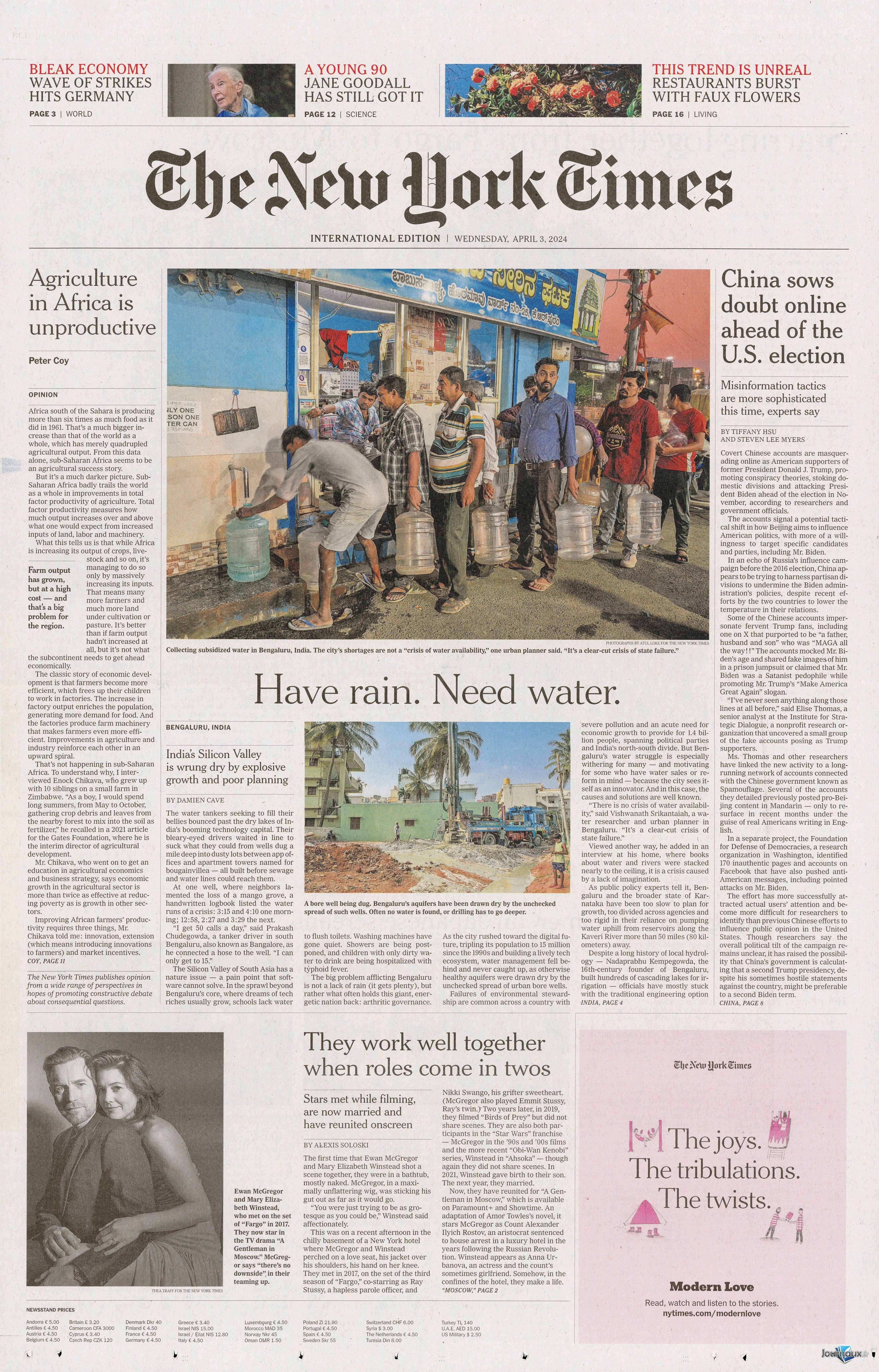 International New York Times - 3 Avril 2026 n° 403 2026-04-03