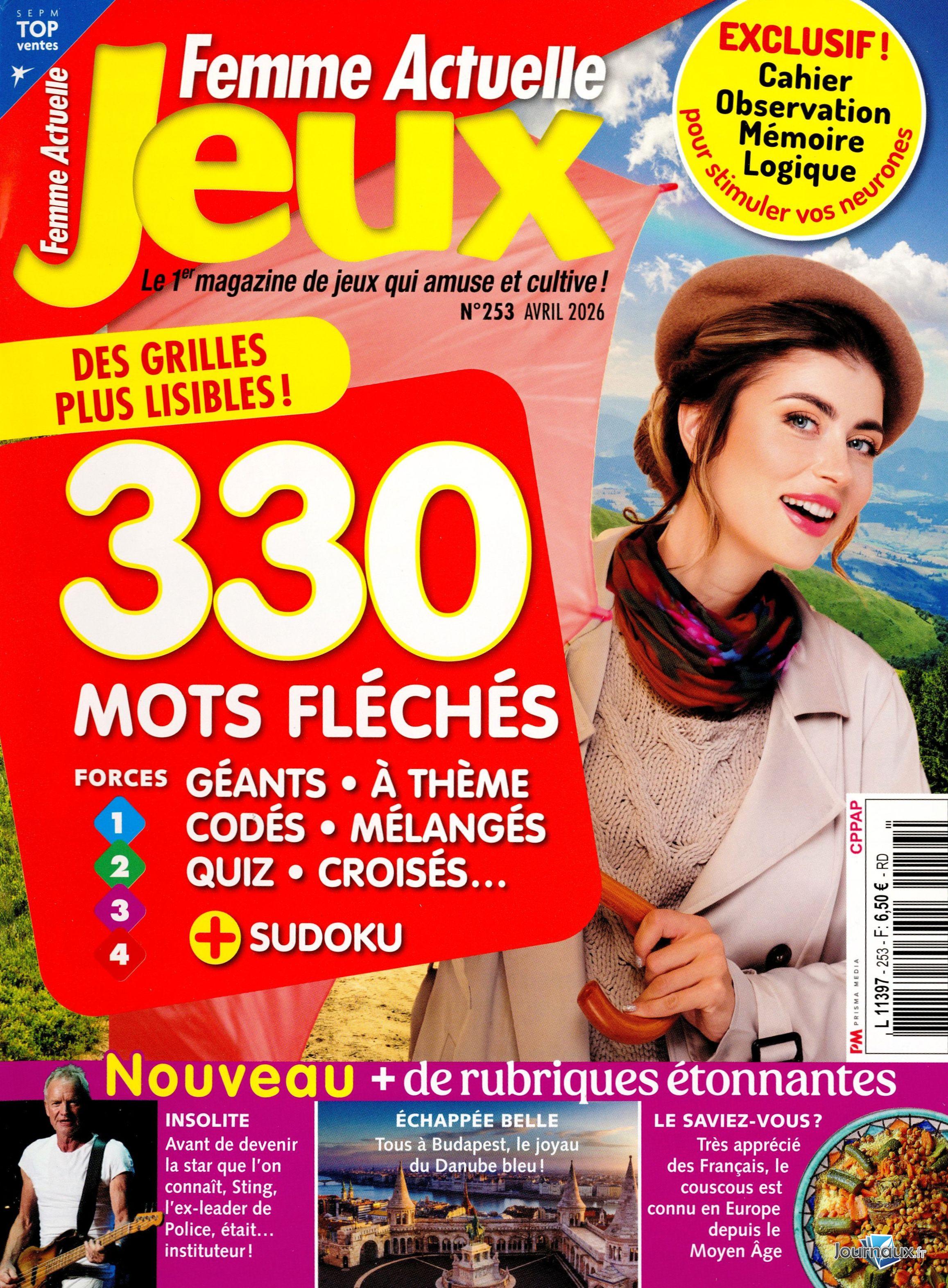 Femme Actuelle Jeux + Femme Actuelle Jeux Régions n° 253 2026-03-11