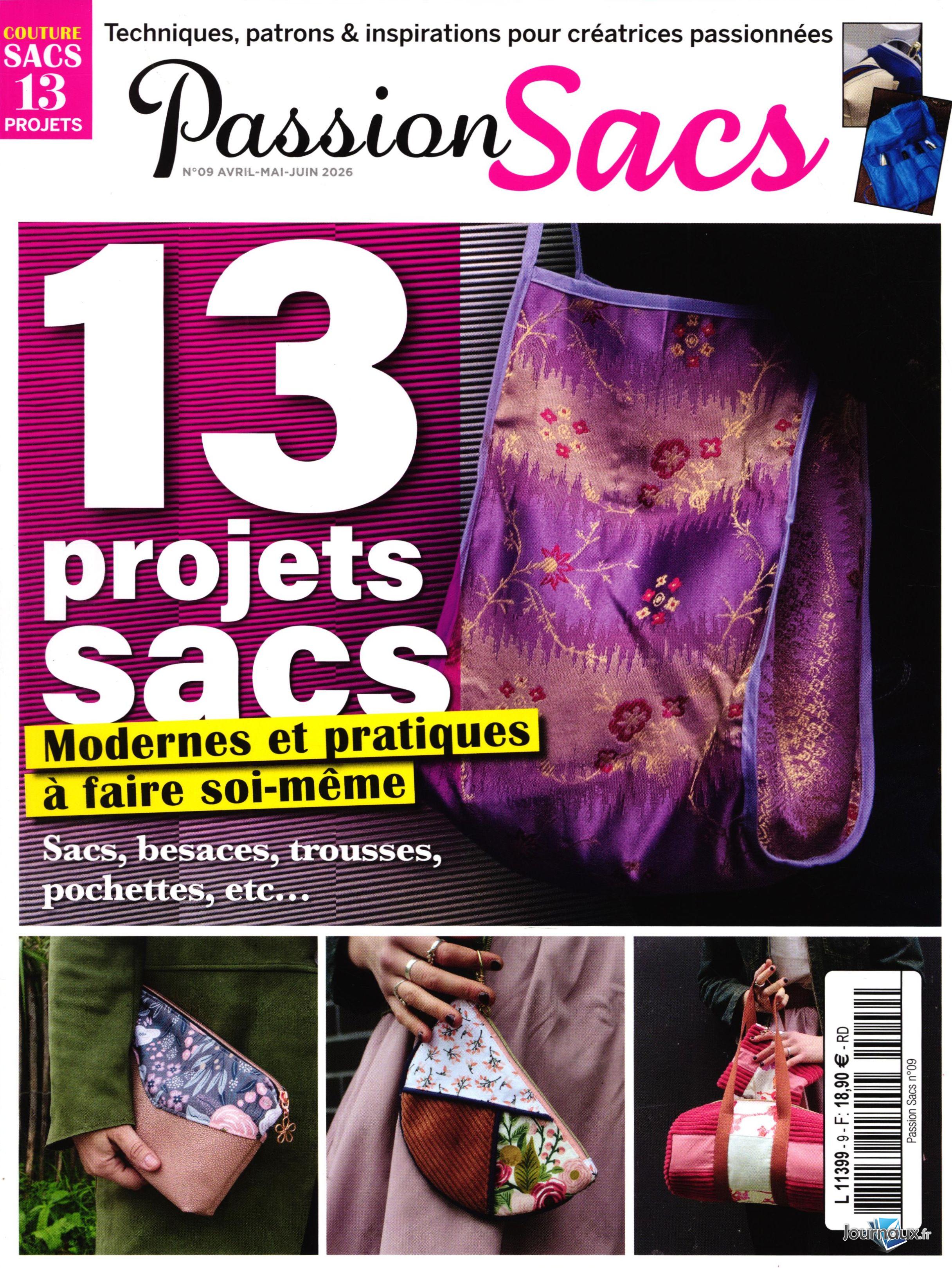 Pack couplé Passion Sacs + 1 magazine Offert n° 9 2026-04-16