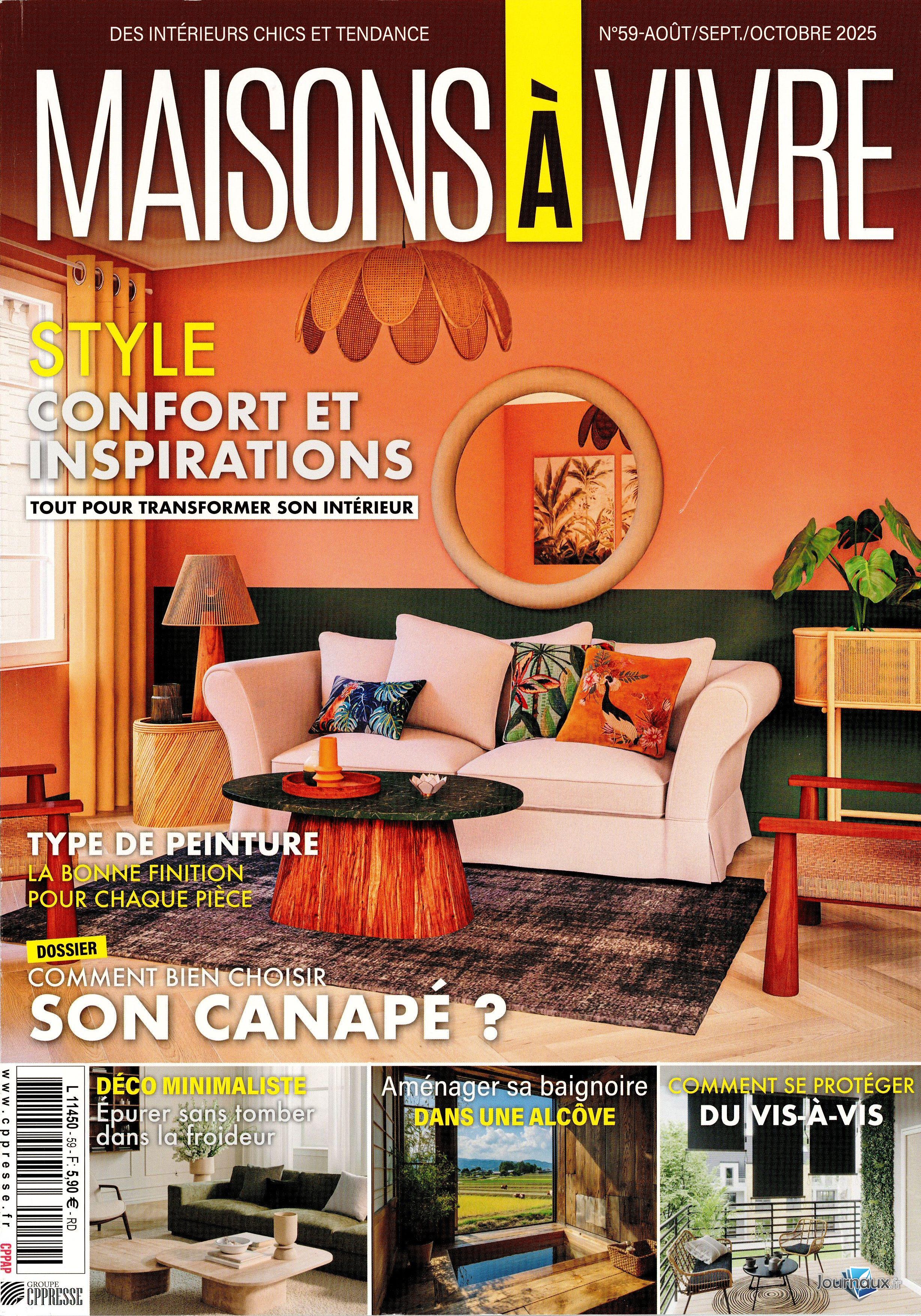Maisons à Vivre + magazine offert n° 59 2025-08-14
