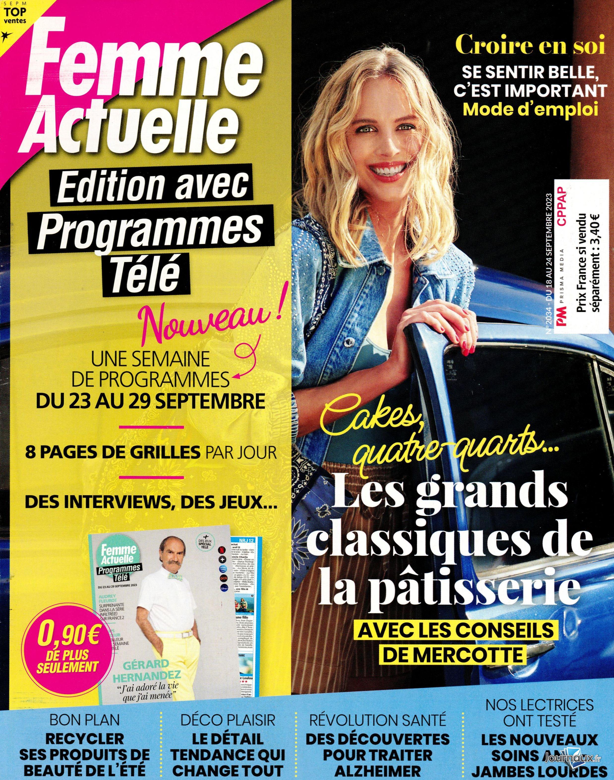 Voici + Femme Actuelle Programme Télé n° 1867 2023-09-18