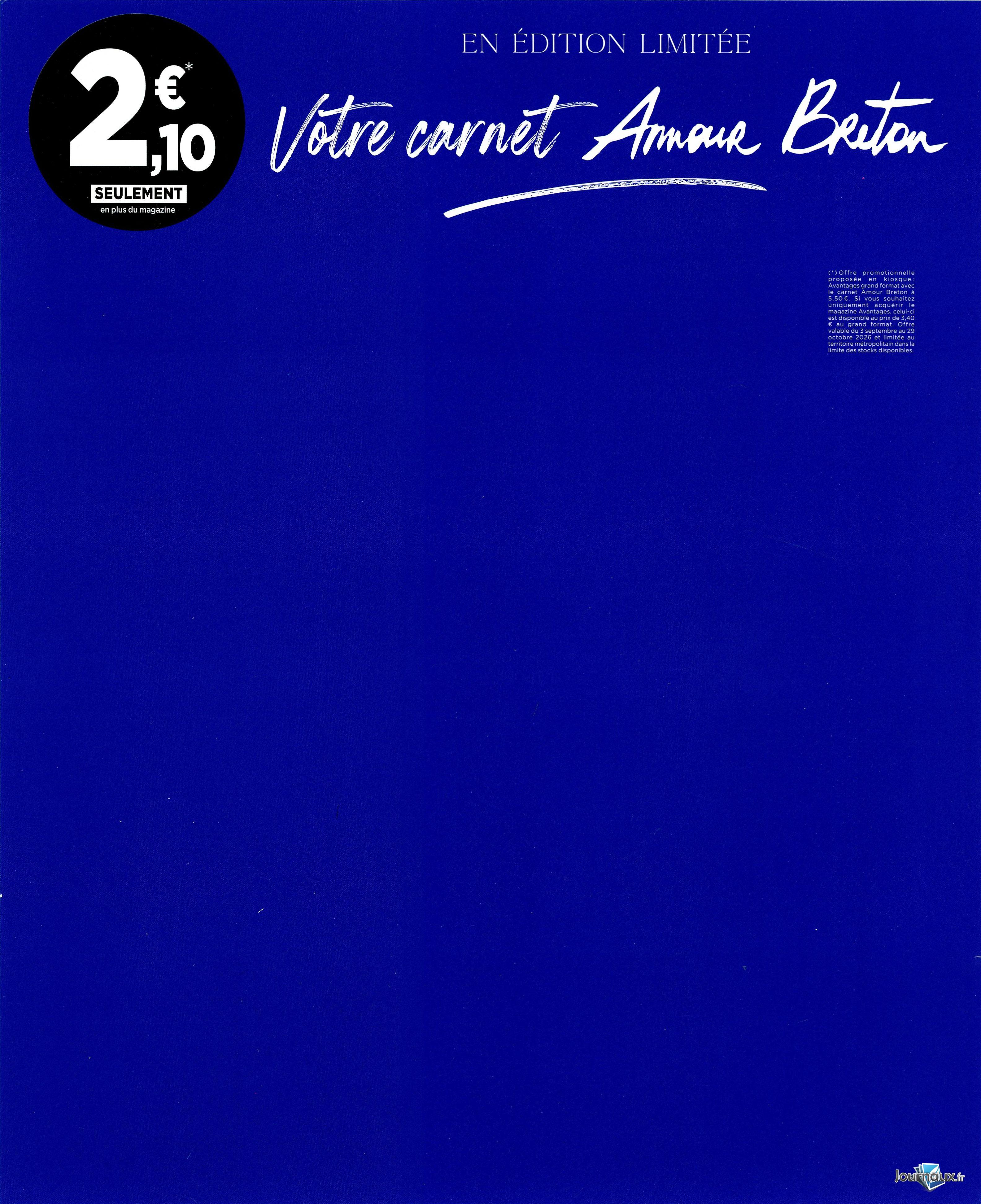 Avantages + Carnet Amour Breton n° 456 2026-09-04