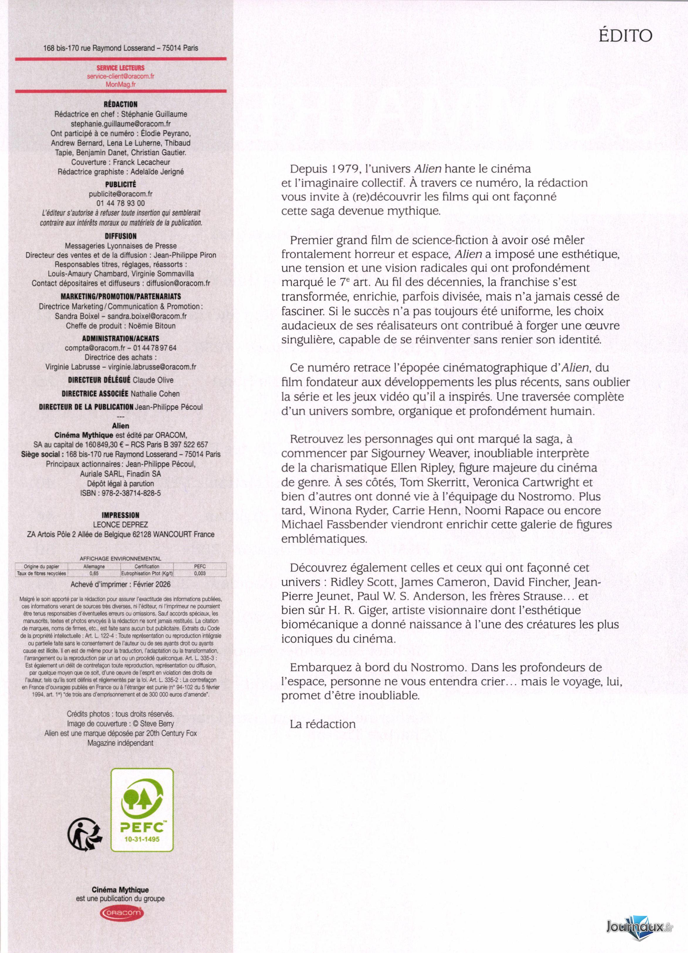 Cinéma mythique  n° 1 2026-03-10