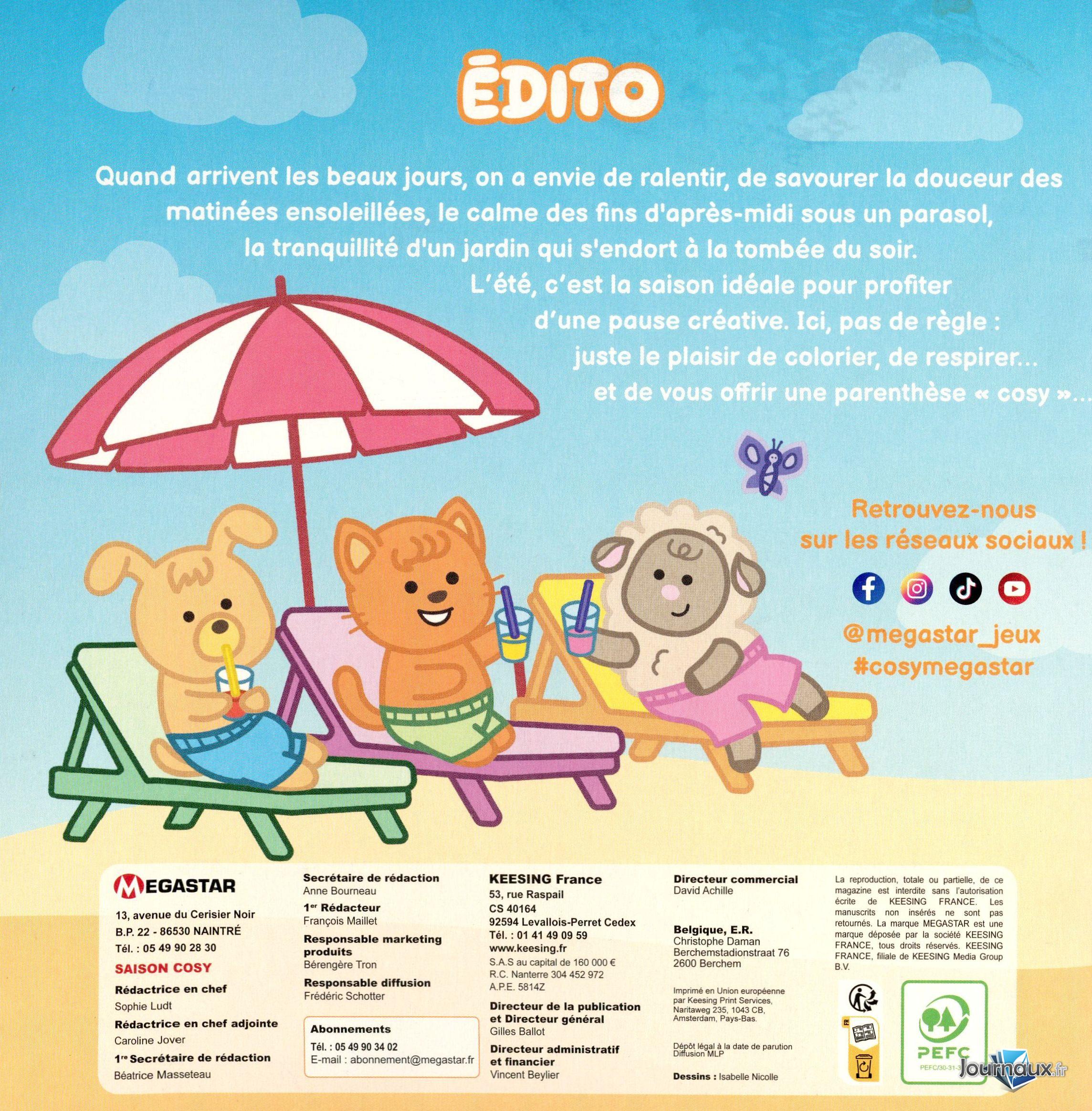 Coloriage cosy de l'été  n° 1 2026-07-08