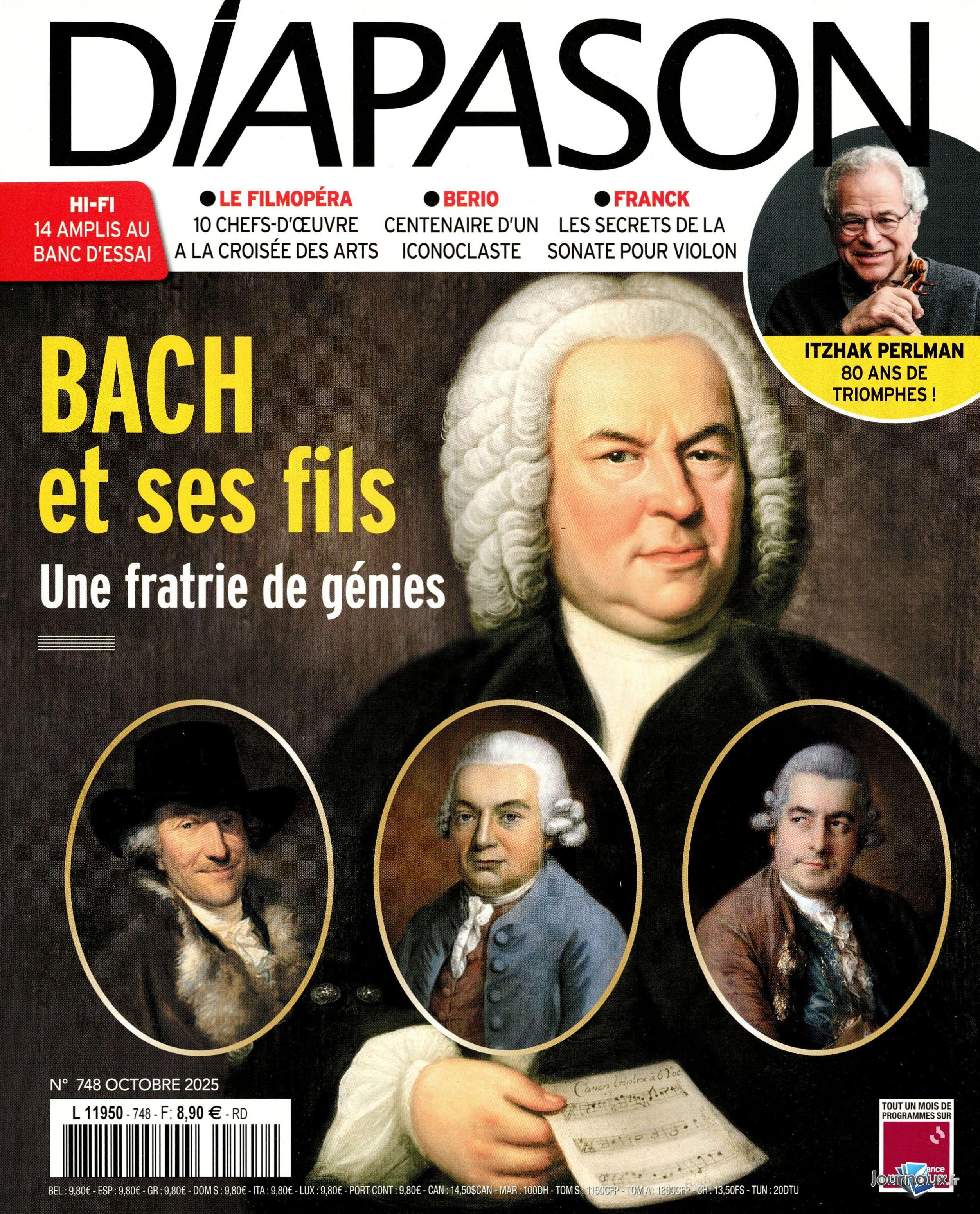 Diapason + 1 CD Les Indispensables + 1CD Diapason d'Or n° 748 2025-09-26