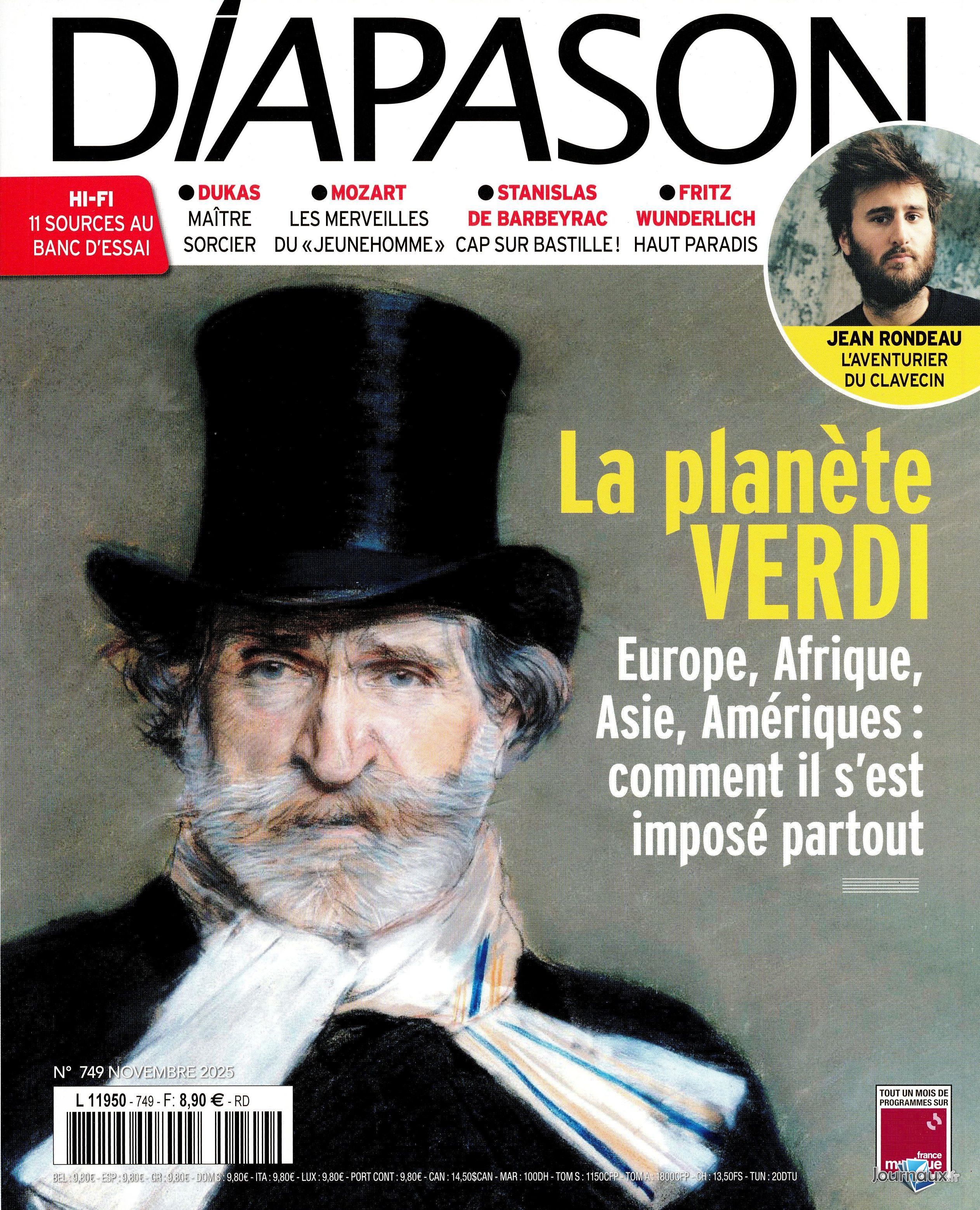 Diapason + 1 CD Les Indispensables + 1CD Diapason d'Or n° 749 2025-10-24
