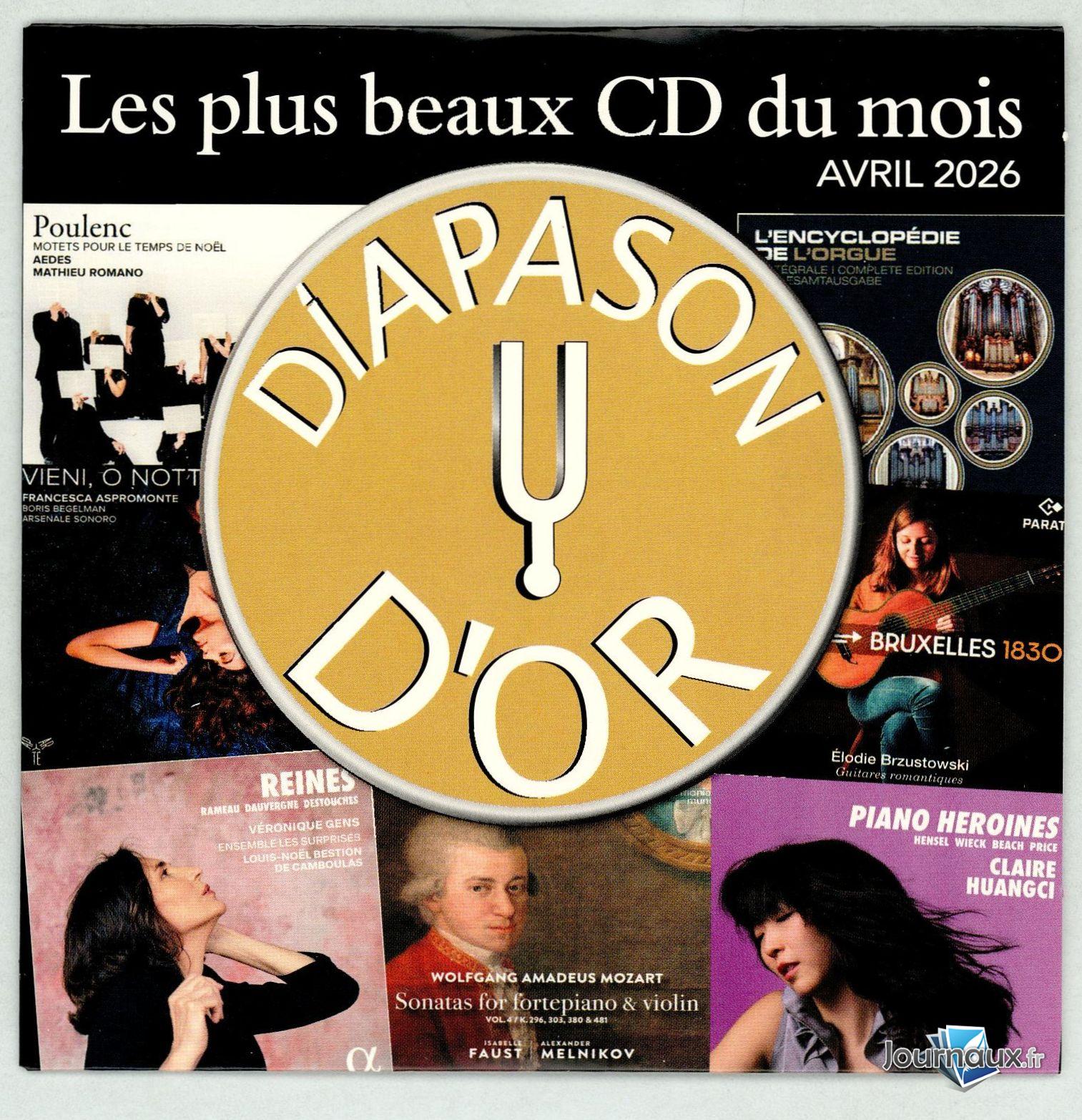 Diapason + 1 CD Les Indispensables + 1CD Diapason d'Or n° 754 2026-03-27