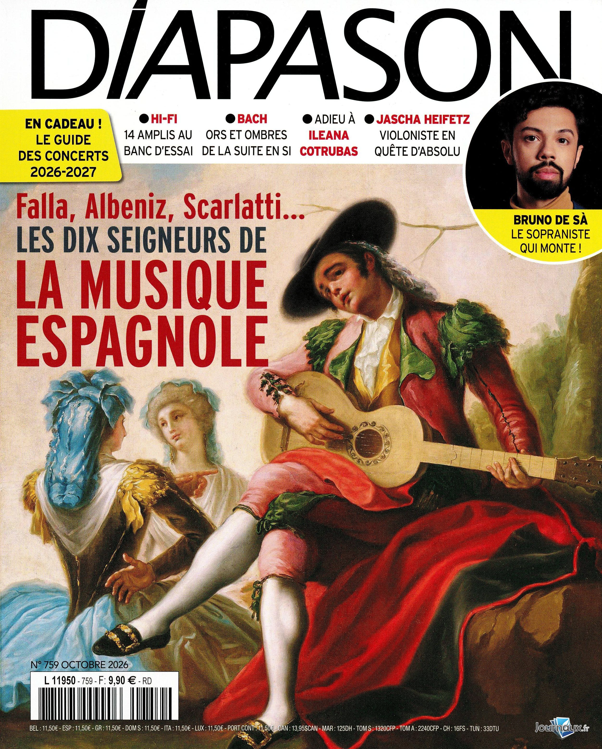 Diapason + 1 CD Les Indispensables + 1CD Diapason d'Or n° 759 2026-09-25