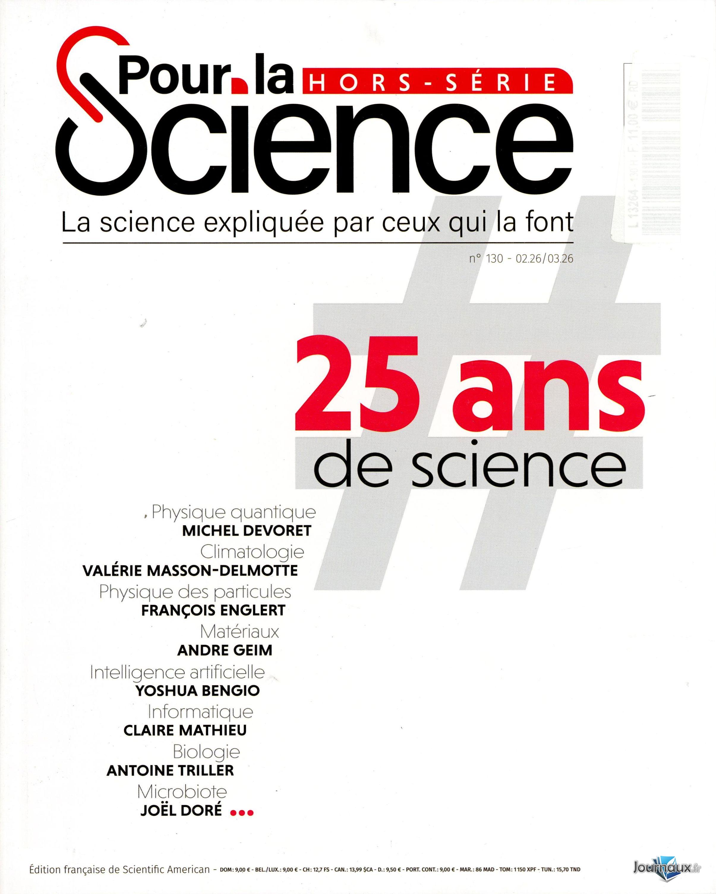 Pour la Science + Hors-série n° 586 2026-07-28
