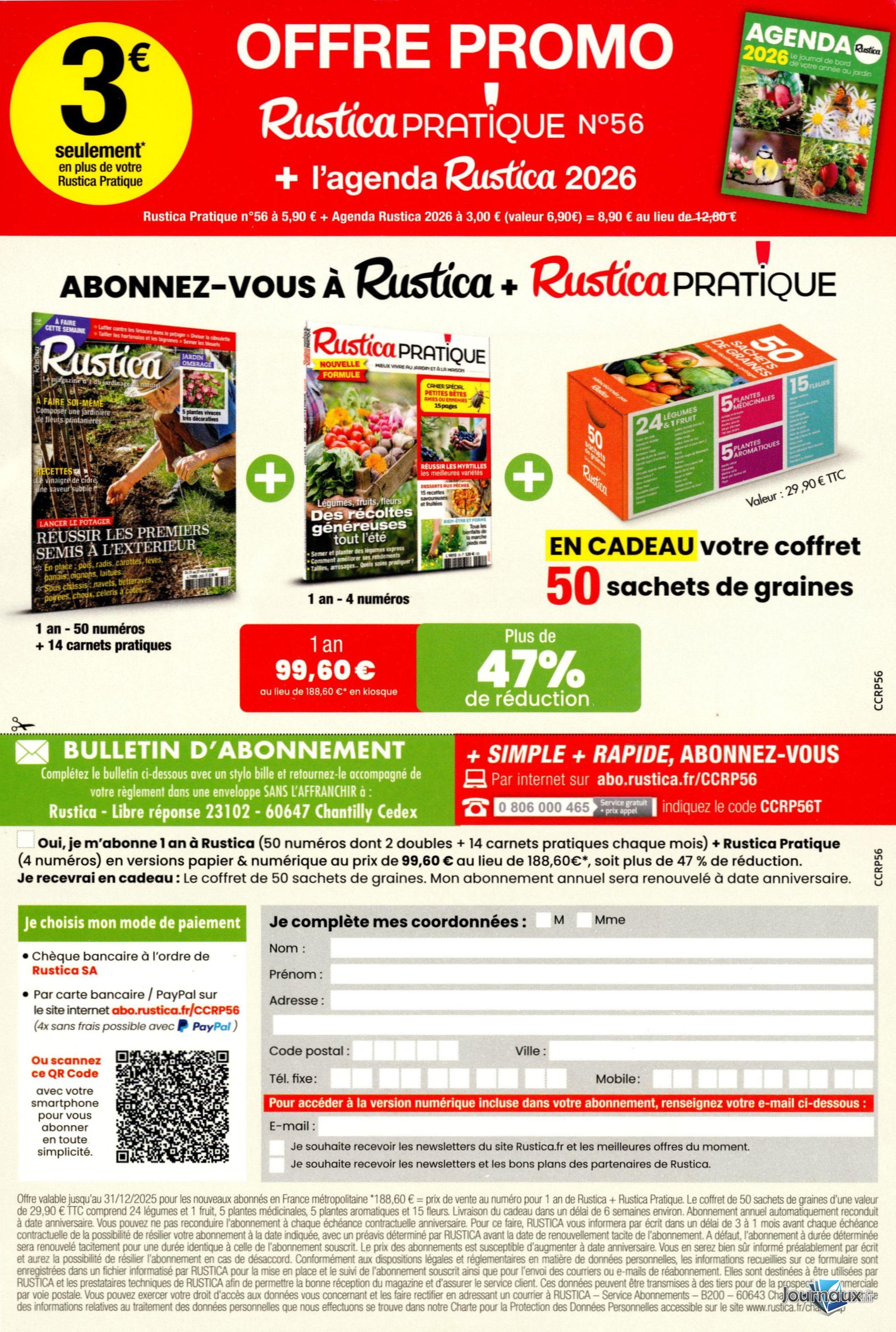 Rustica Pratique + Rustica et son carnet n° 56 2025-09-23