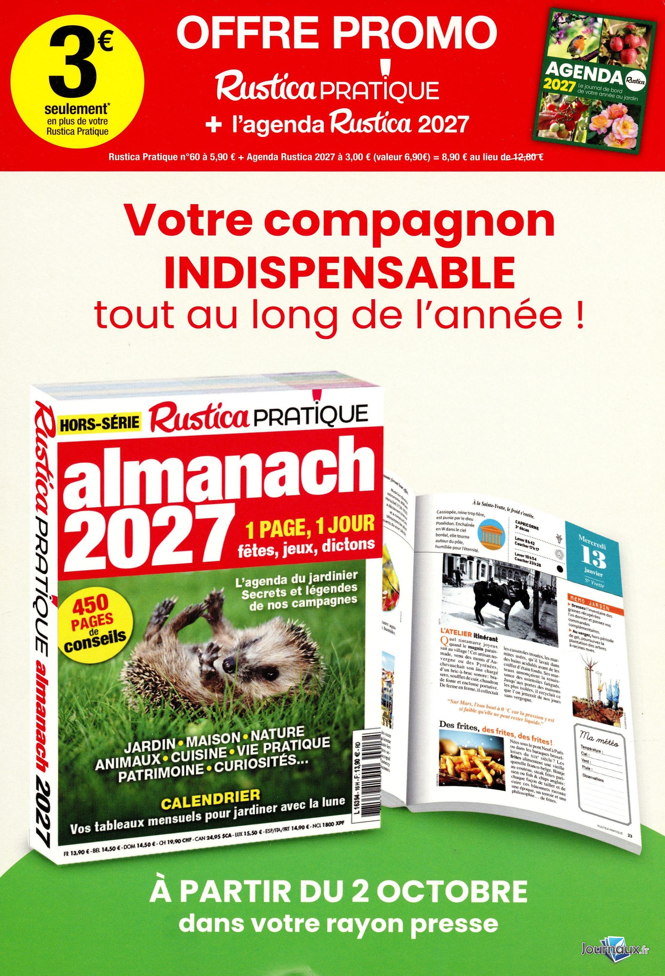 Rustica Pratique + Rustica et son carnet n° 60 2026-09-25