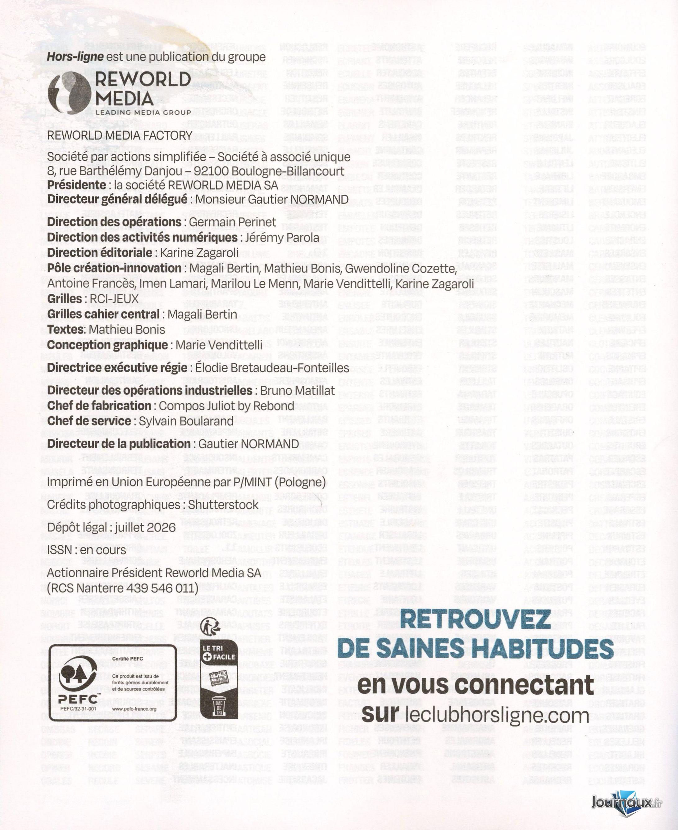 Hors-ligne n° 1 2026-07-08