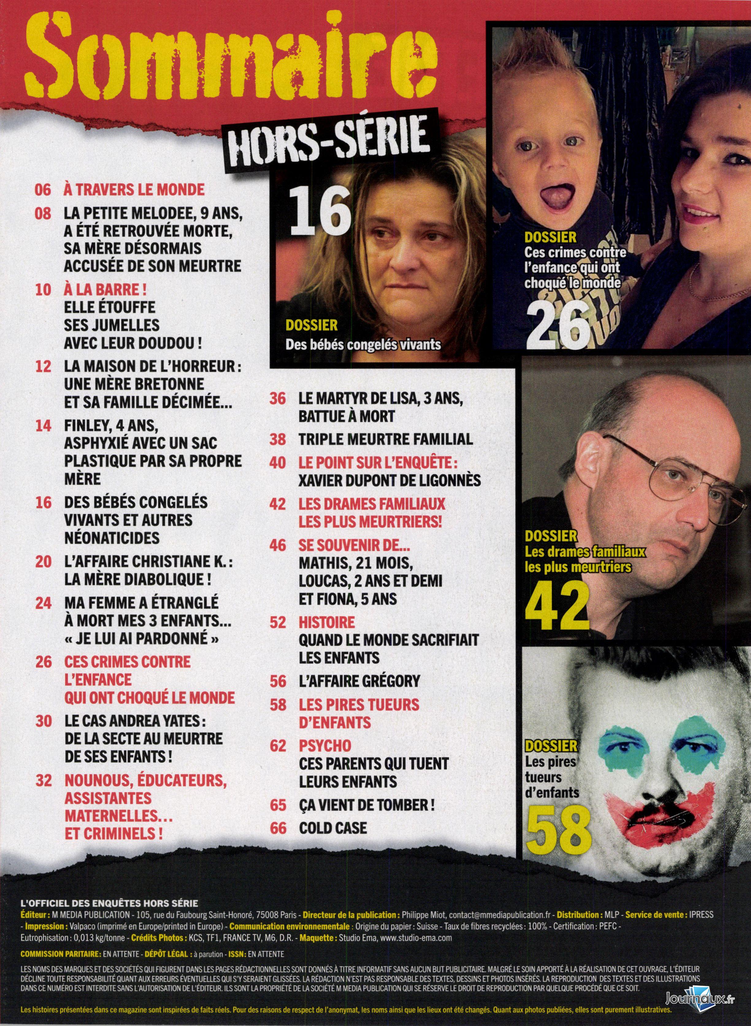 L'Officiel des Enquêtes  n° 1 2026-07-08
