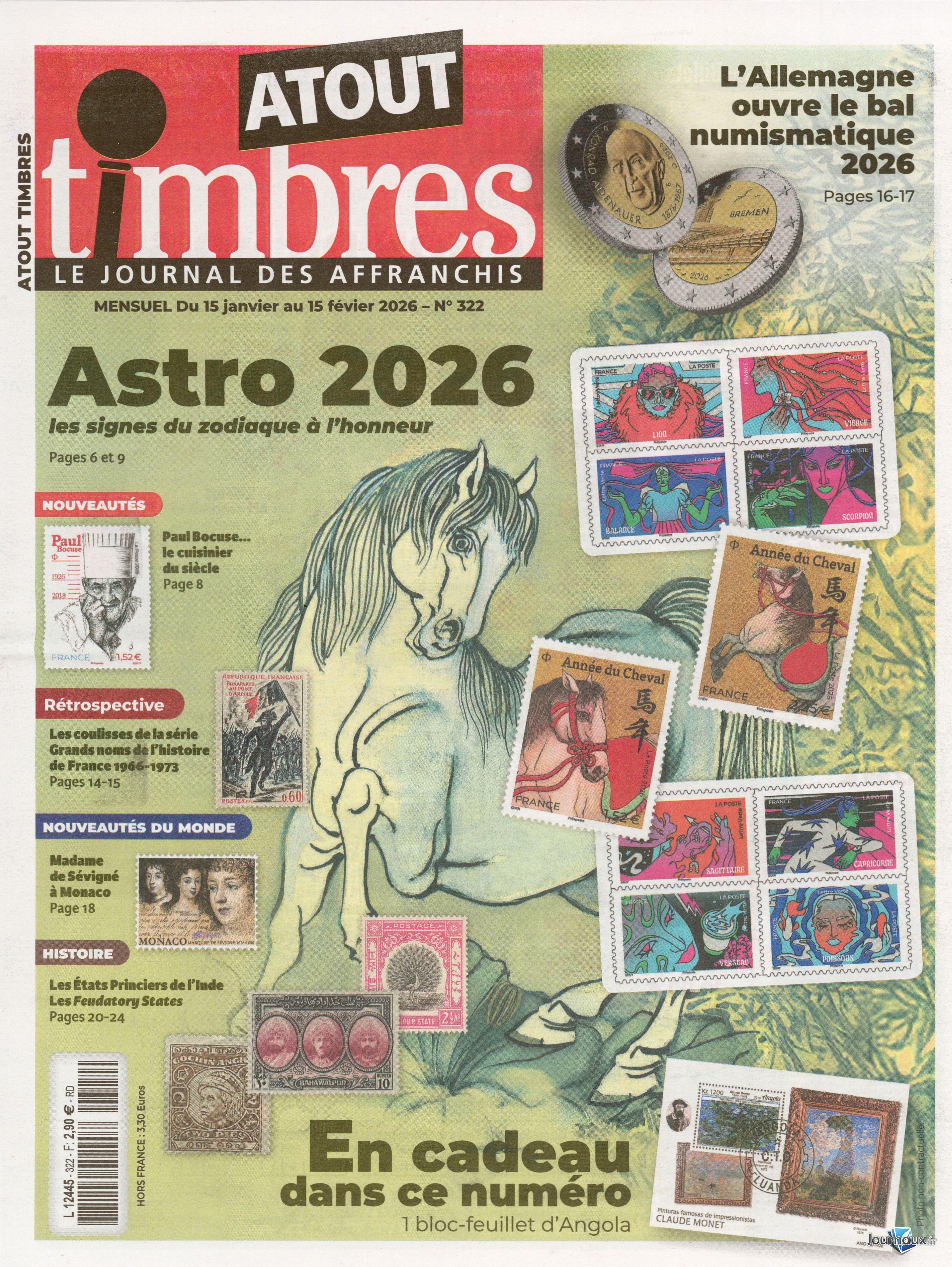 Atout Timbres n° 322 2026-01-15