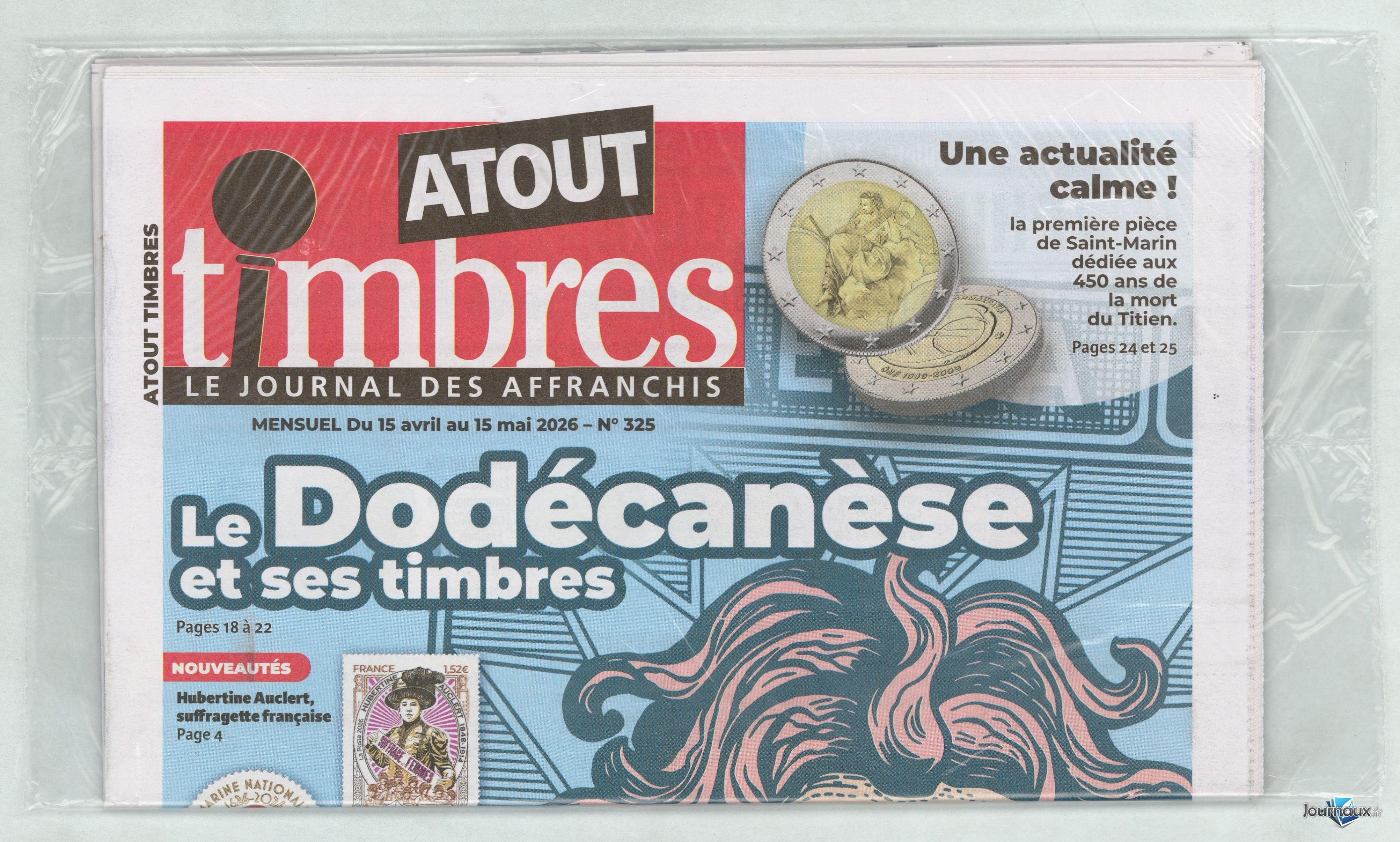 Atout Timbres n° 325 2026-04-15