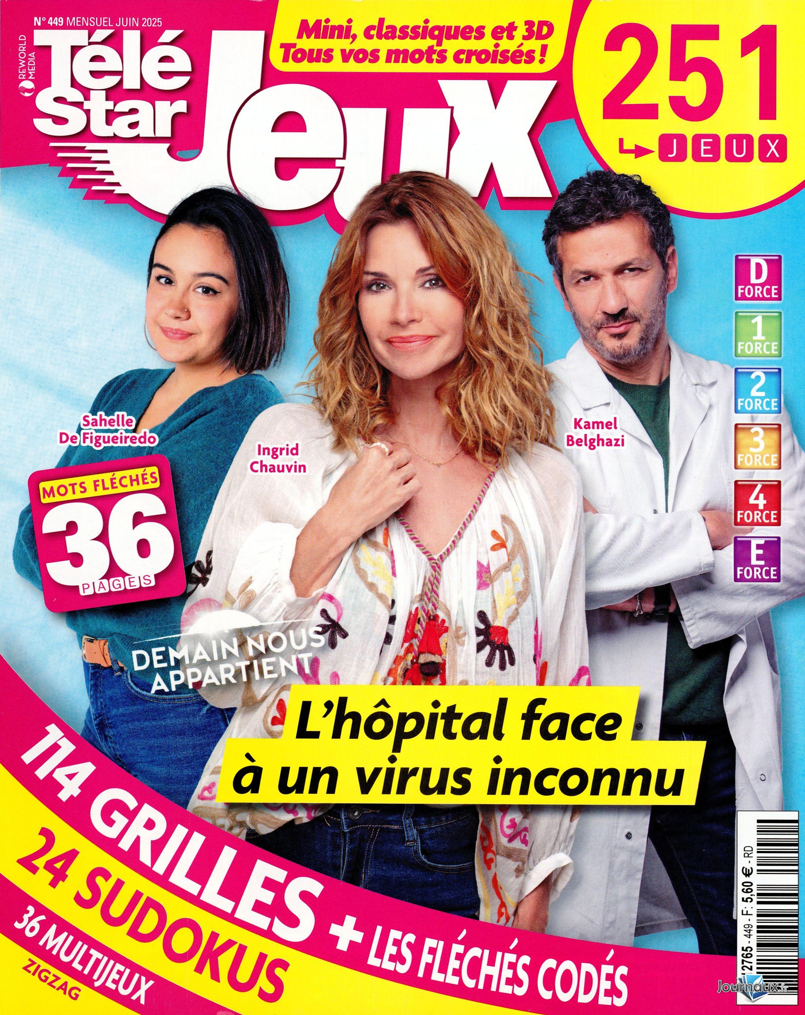 Télé Star Jeux + Télé Star Jeux Patrimoine & Régions  n° 449 2025-05-23