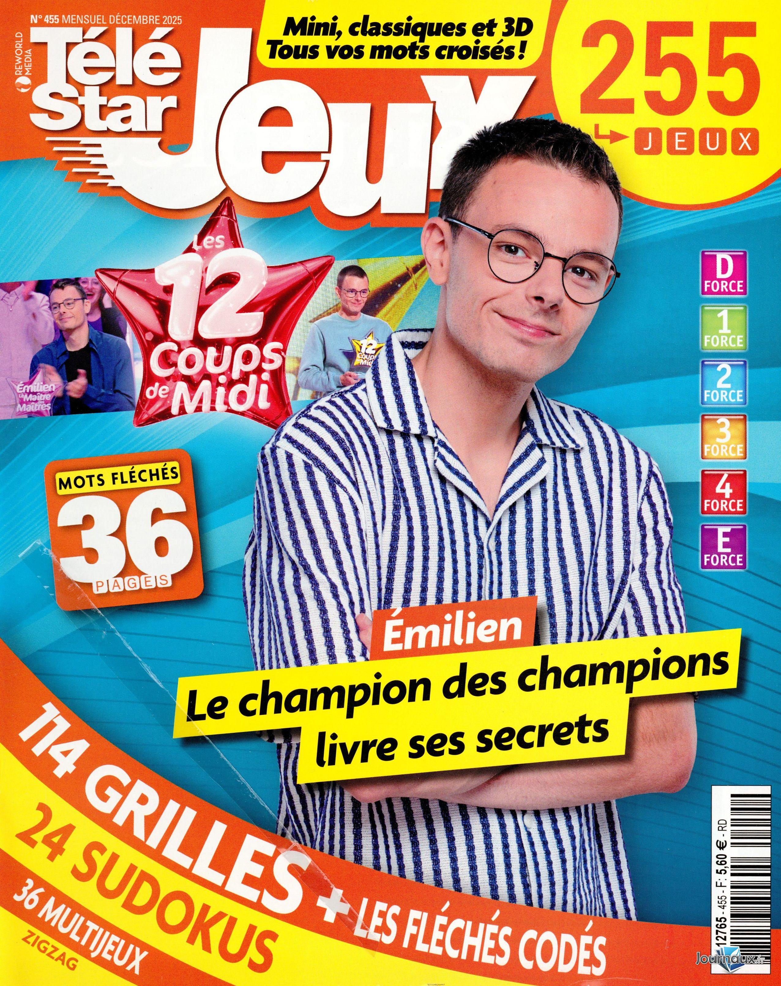 Télé Star Jeux + Télé Star Jeux Patrimoine & Régions n° 455 2025-11-25