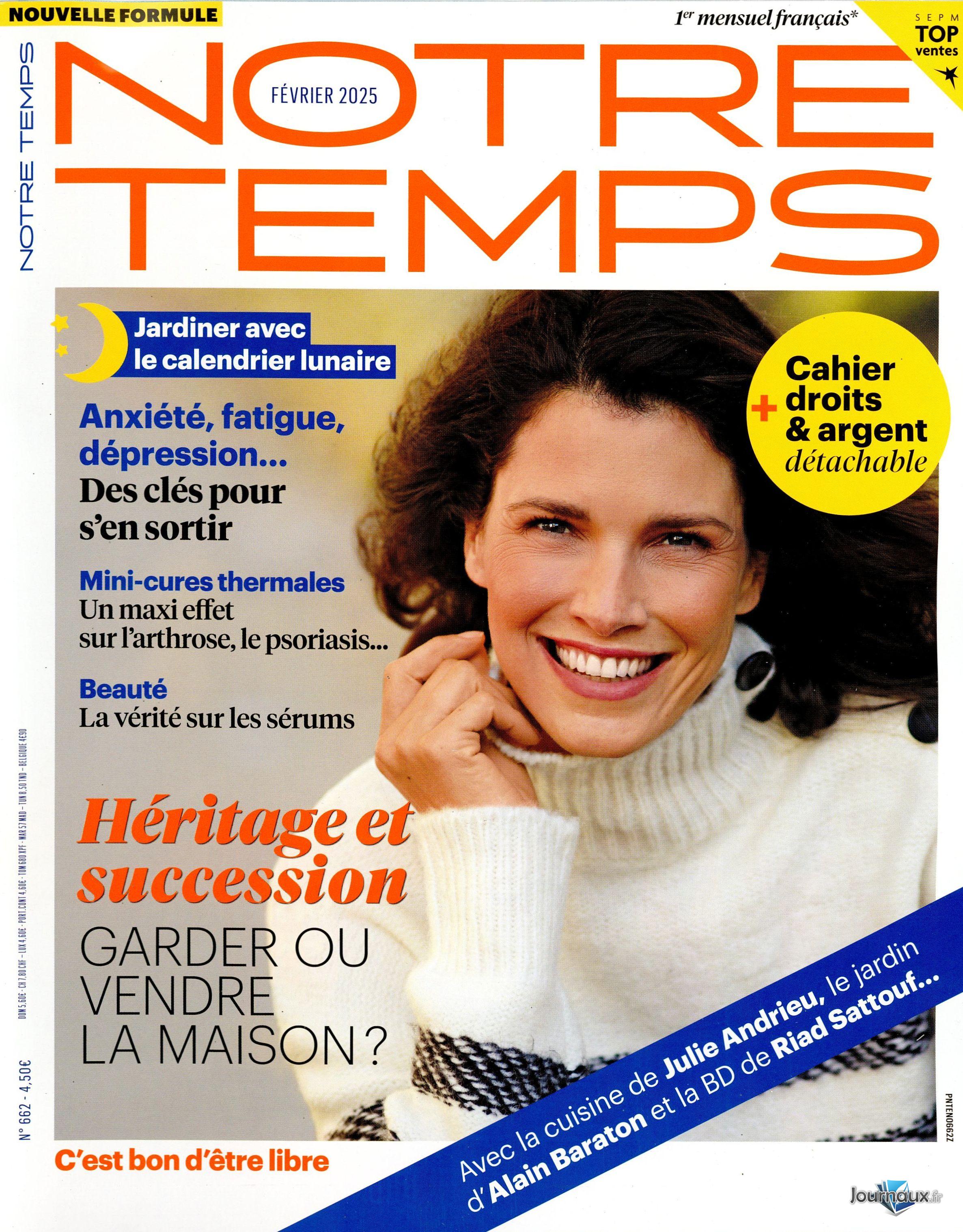 Notre Temps + Bloc-notes  n° 662 2025-01-13