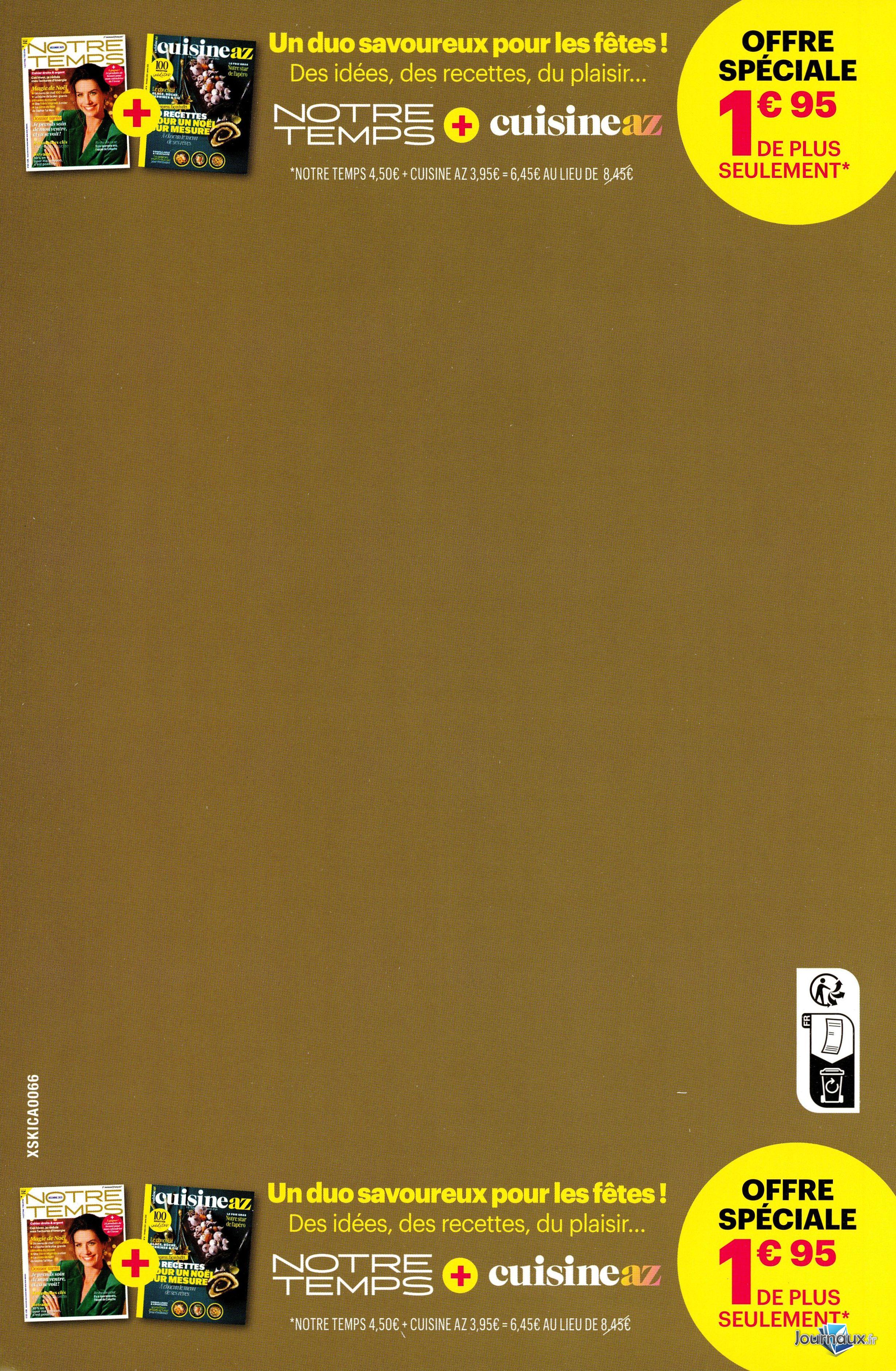 Pack Notre Temps + Hors-Série Notre Temps Droits n° 672 2025-11-22