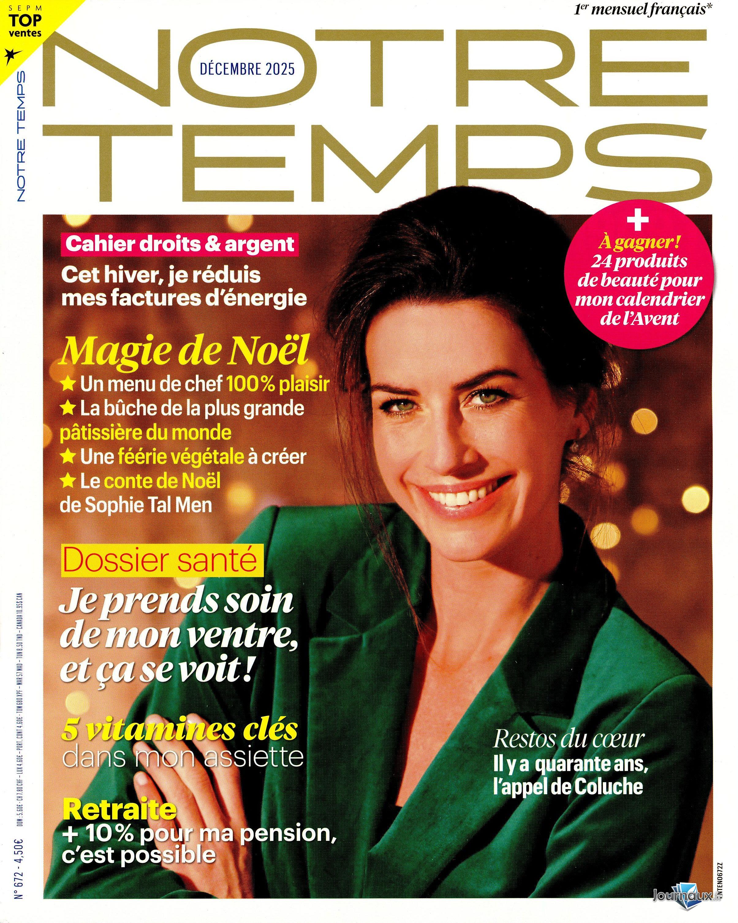 Pack Notre Temps + Hors-Série Notre Temps Droits n° 672 2025-11-22