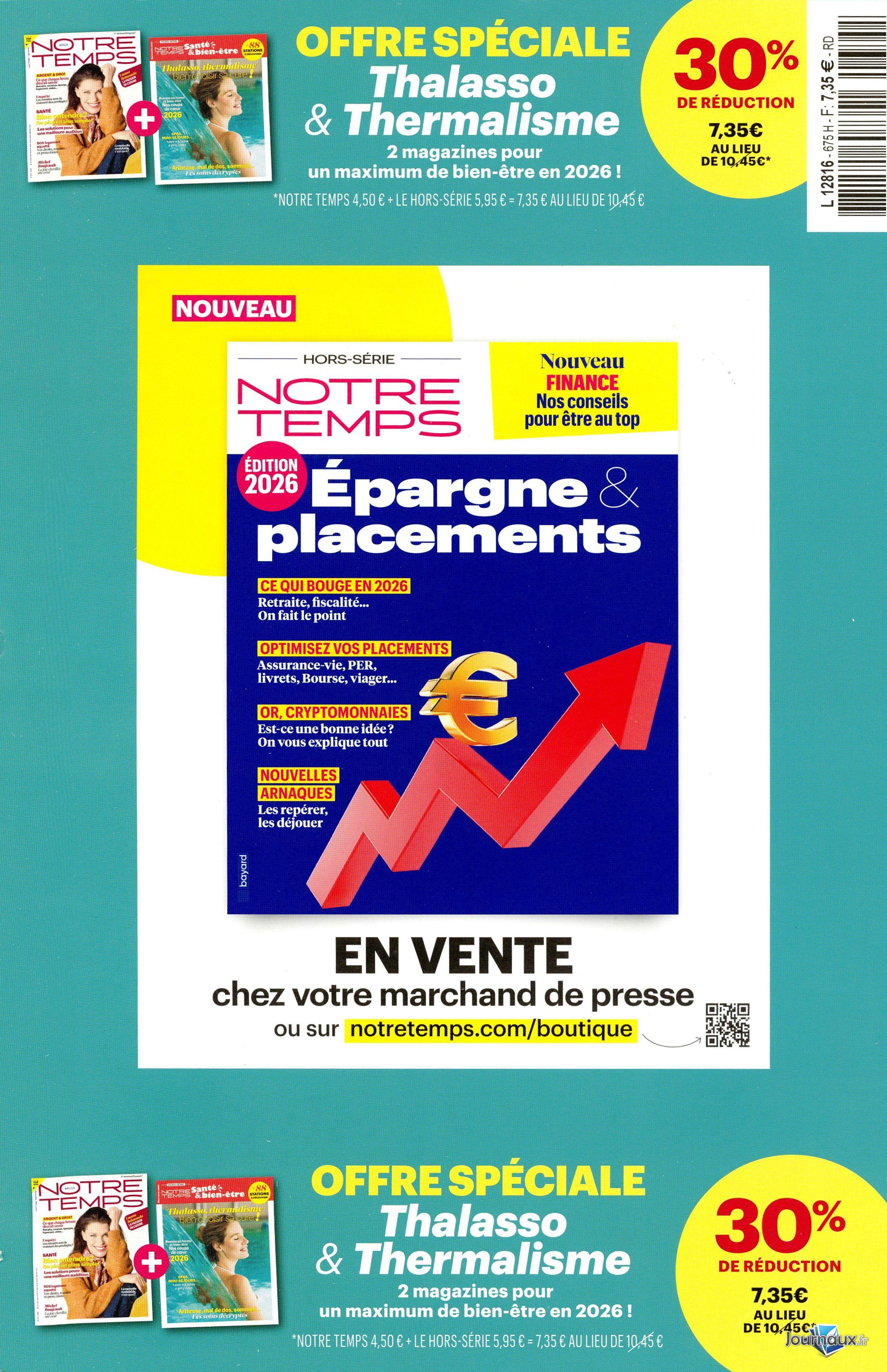 Notre Temps Santé & Bien-être n° 675 2026-02-02