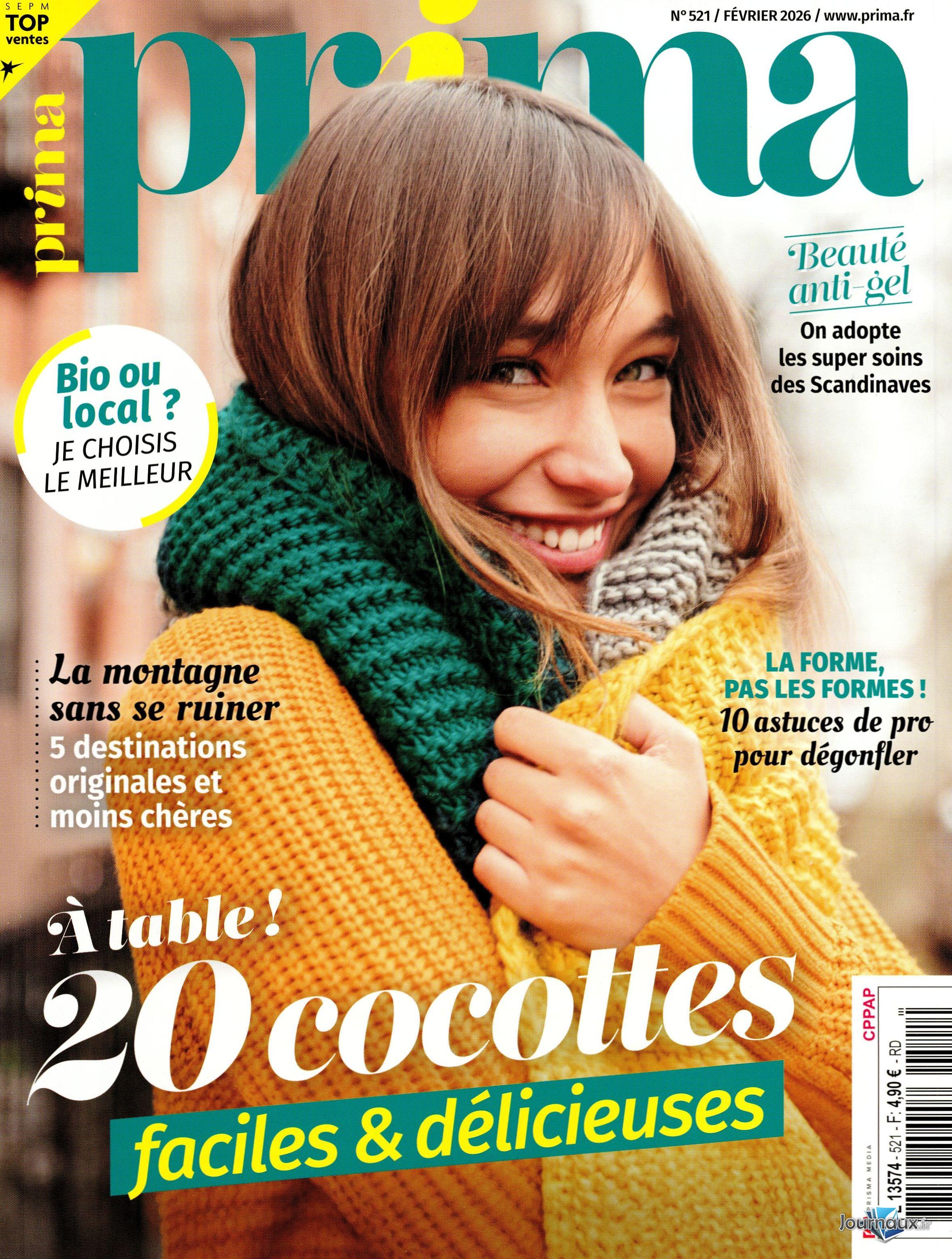 Prima + Femme actuelle  n° 521 2026-01-02