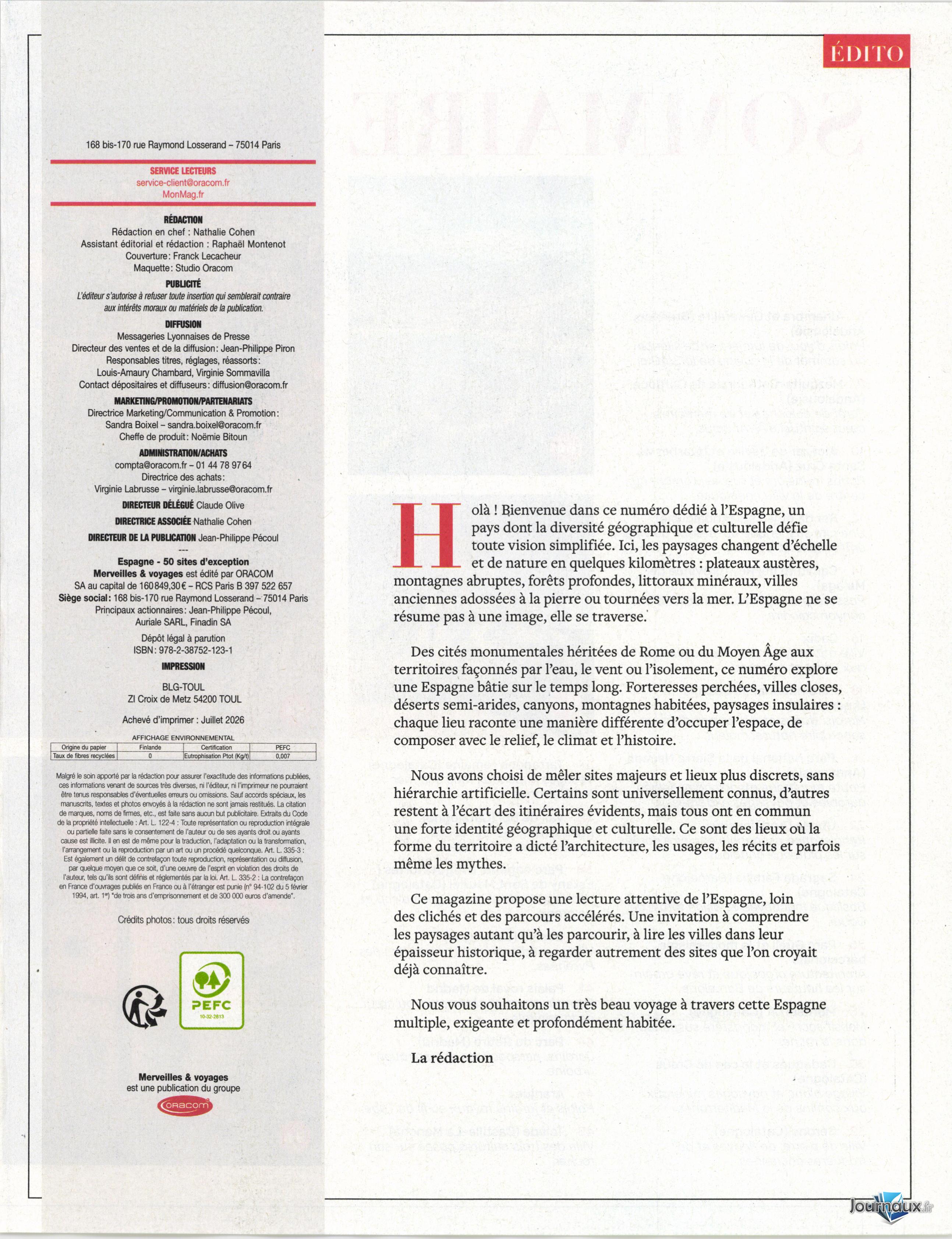 Merveilles & Voyages Hors-Série n° 1 2026-07-21