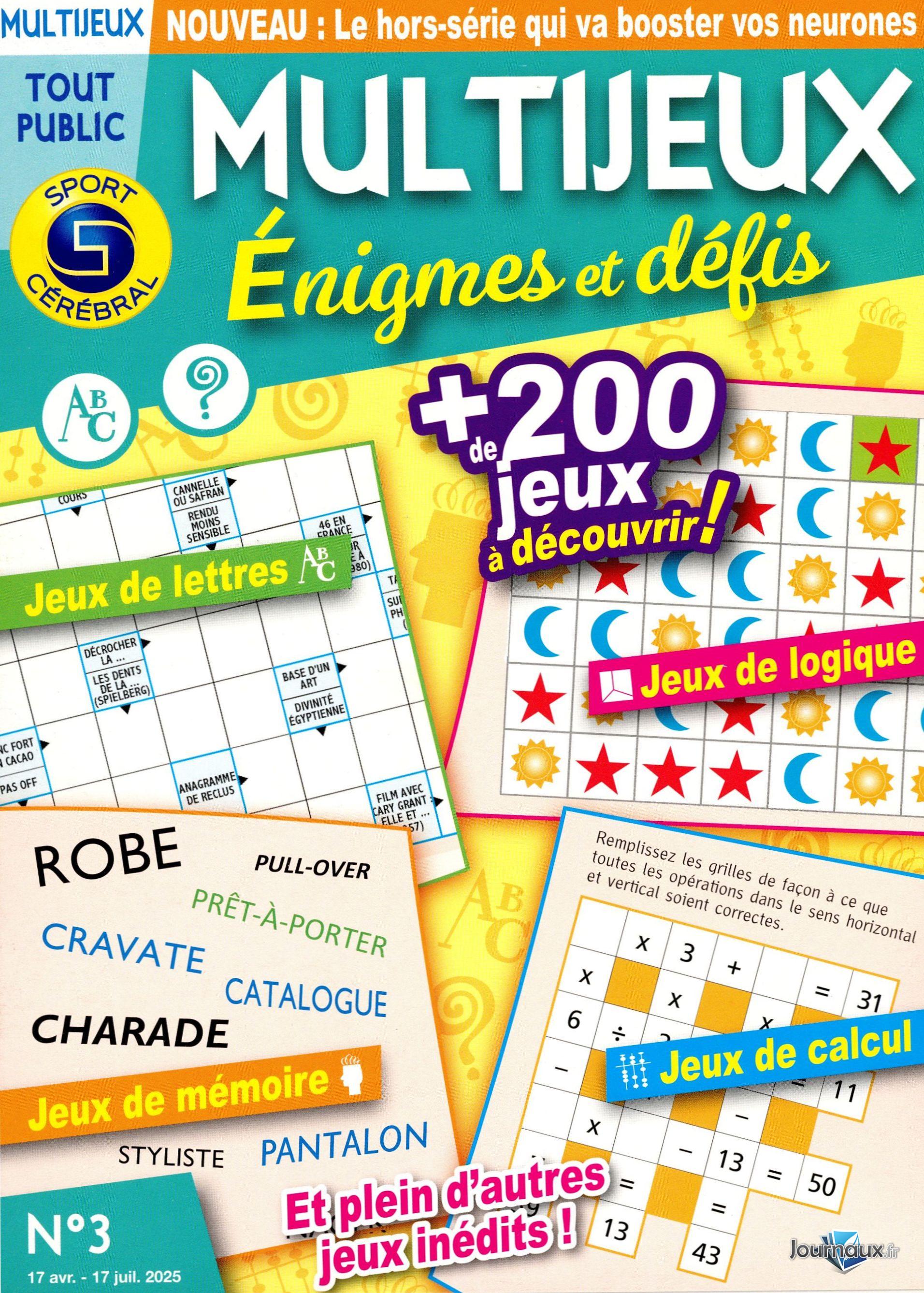 SC Multijeux énigmes et défis  n° 3 2025-04-18