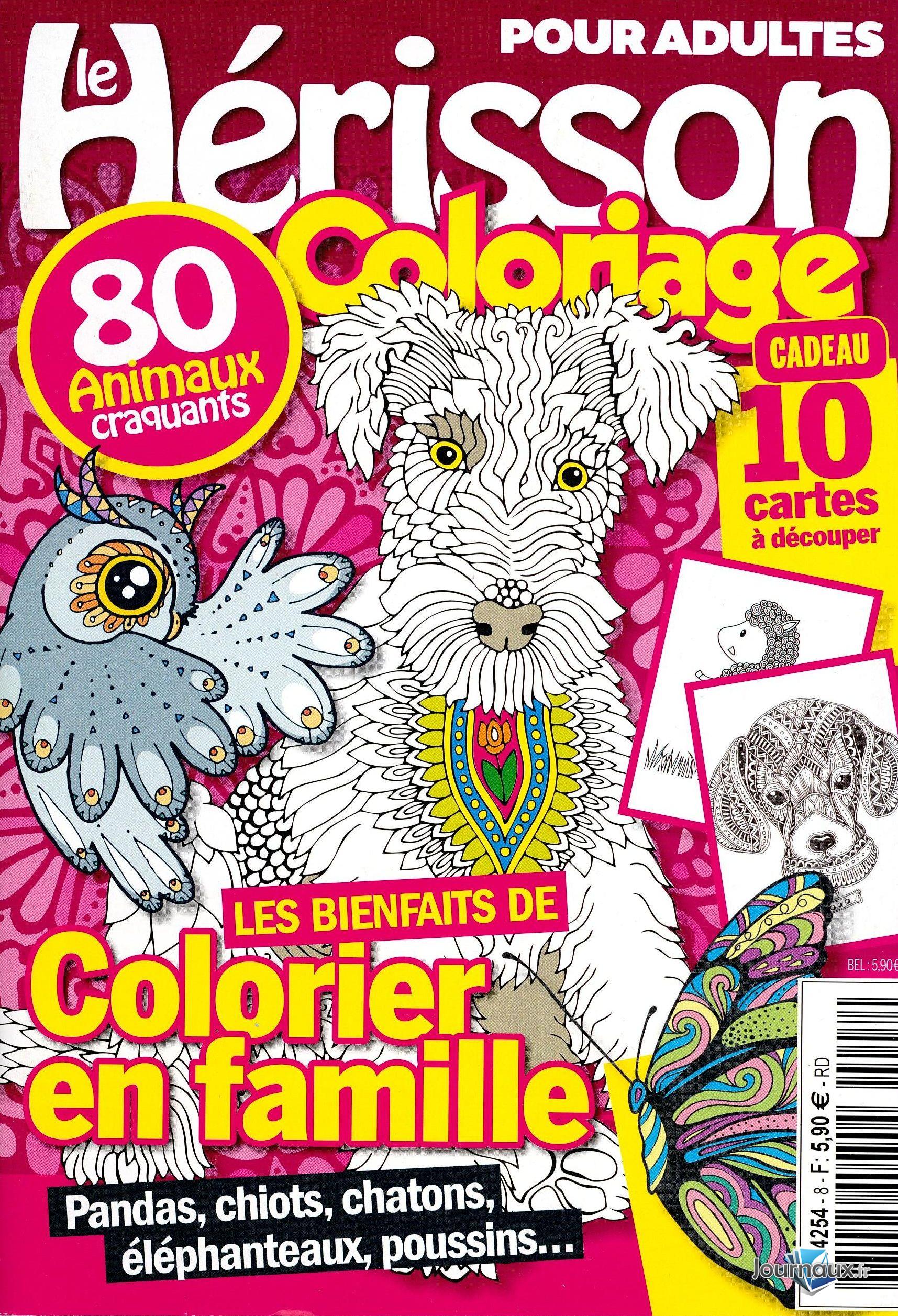 Le Hérisson  Coloriage  + 1 numéro en cadeau n° 12 2021-04-29