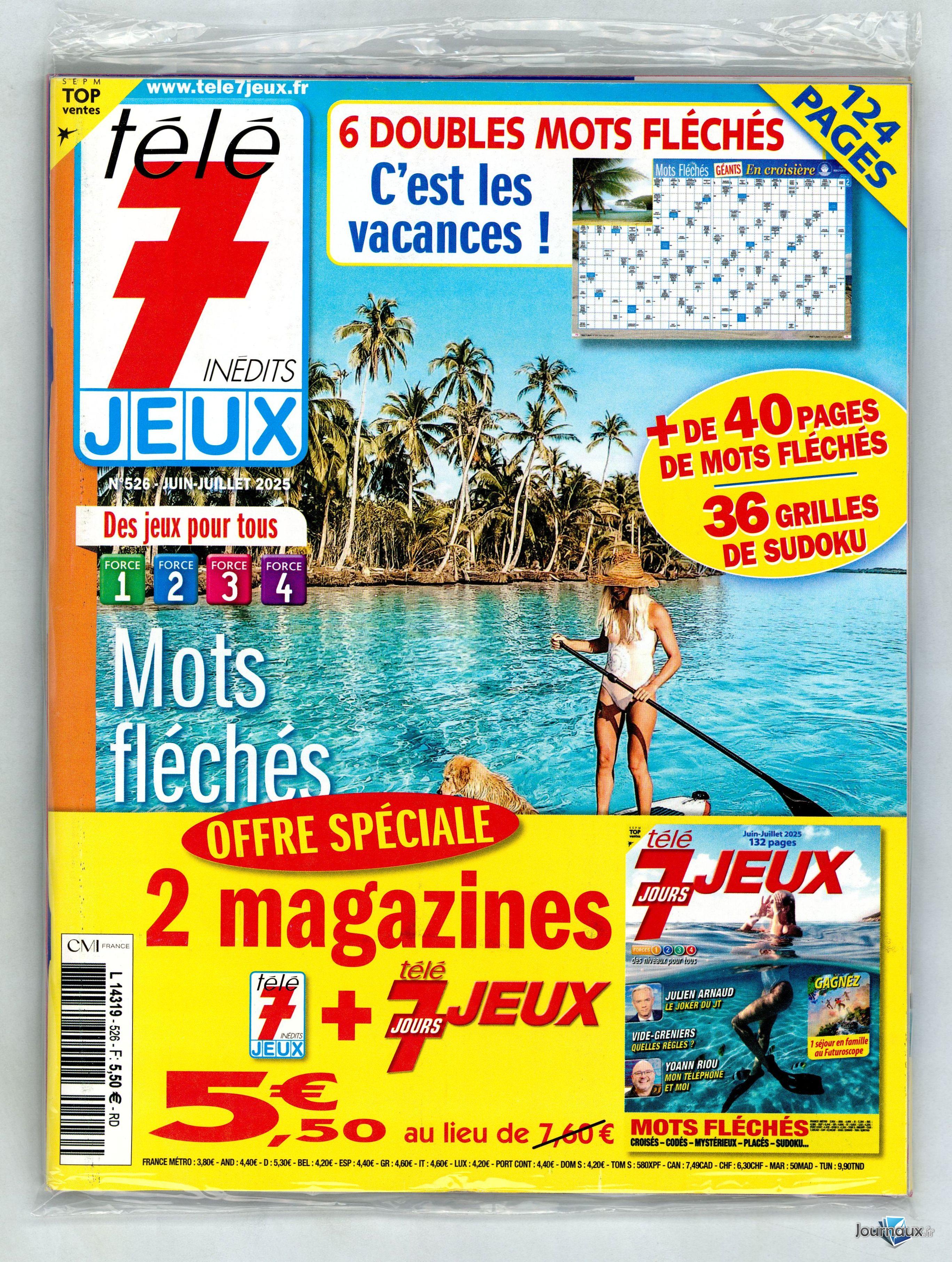 Télé 7 Jeux Inédits + Télé 7 jours Jeux n° 526 2025-06-27