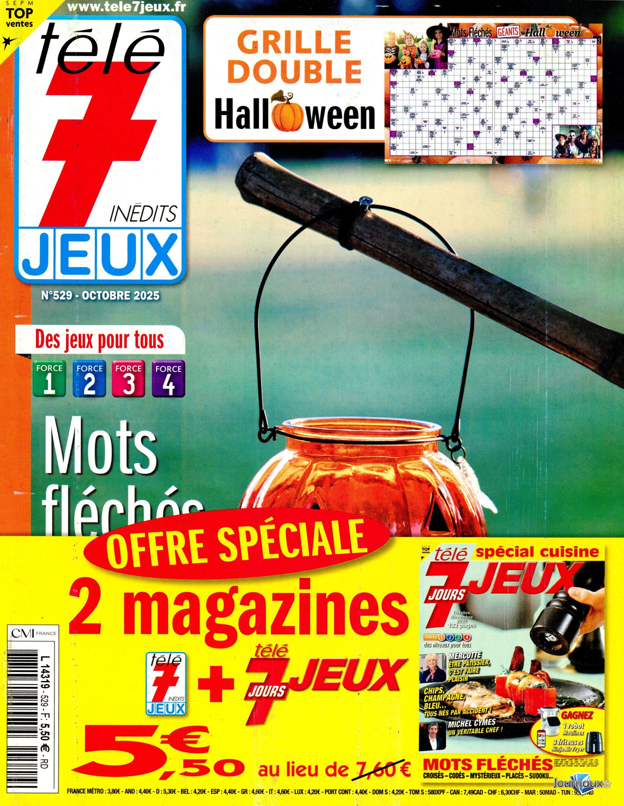 Télé 7 Jeux Inédits + Télé 7 jours Jeux n° 529 2025-10-27