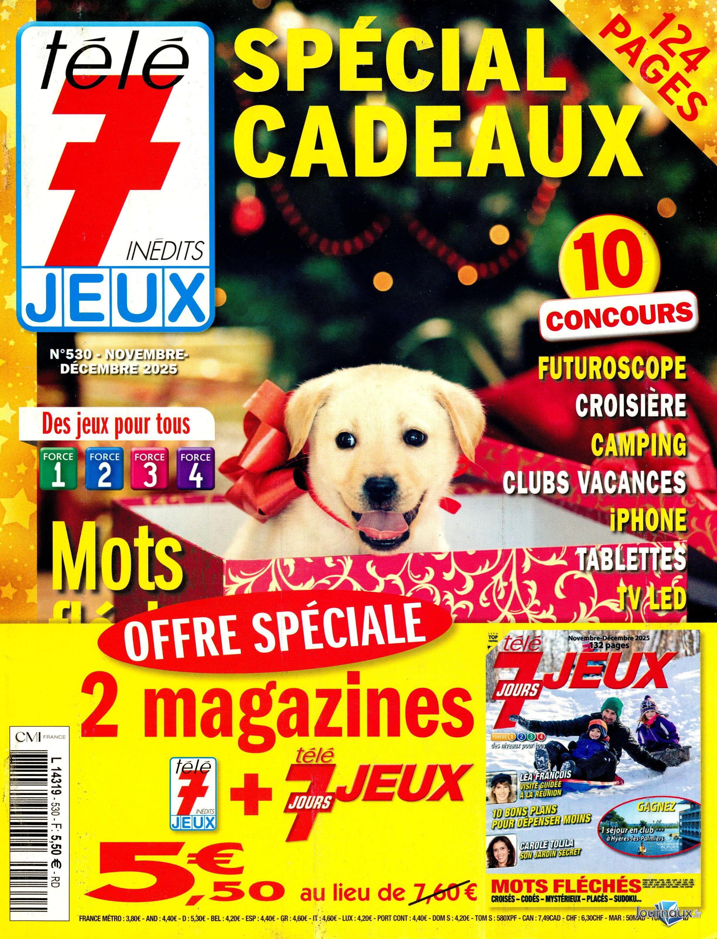 Télé 7 Jeux Inédits + Télé 7 jours Jeux n° 530 2025-11-24