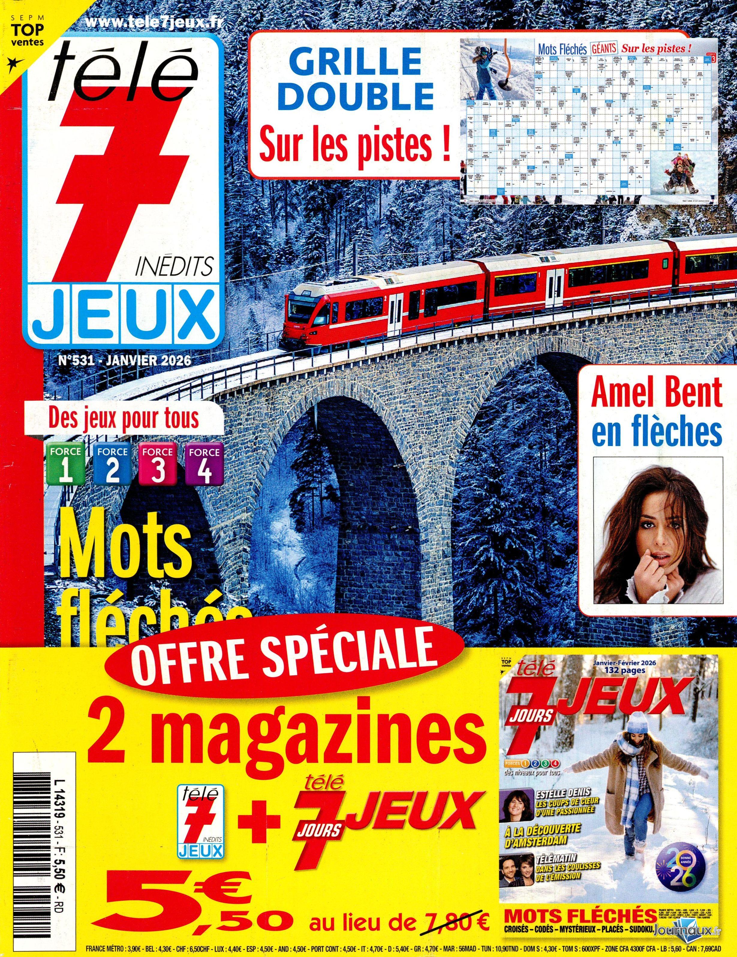 Télé 7 Jeux Inédits + Télé 7 jours Jeux n° 531 2026-01-23