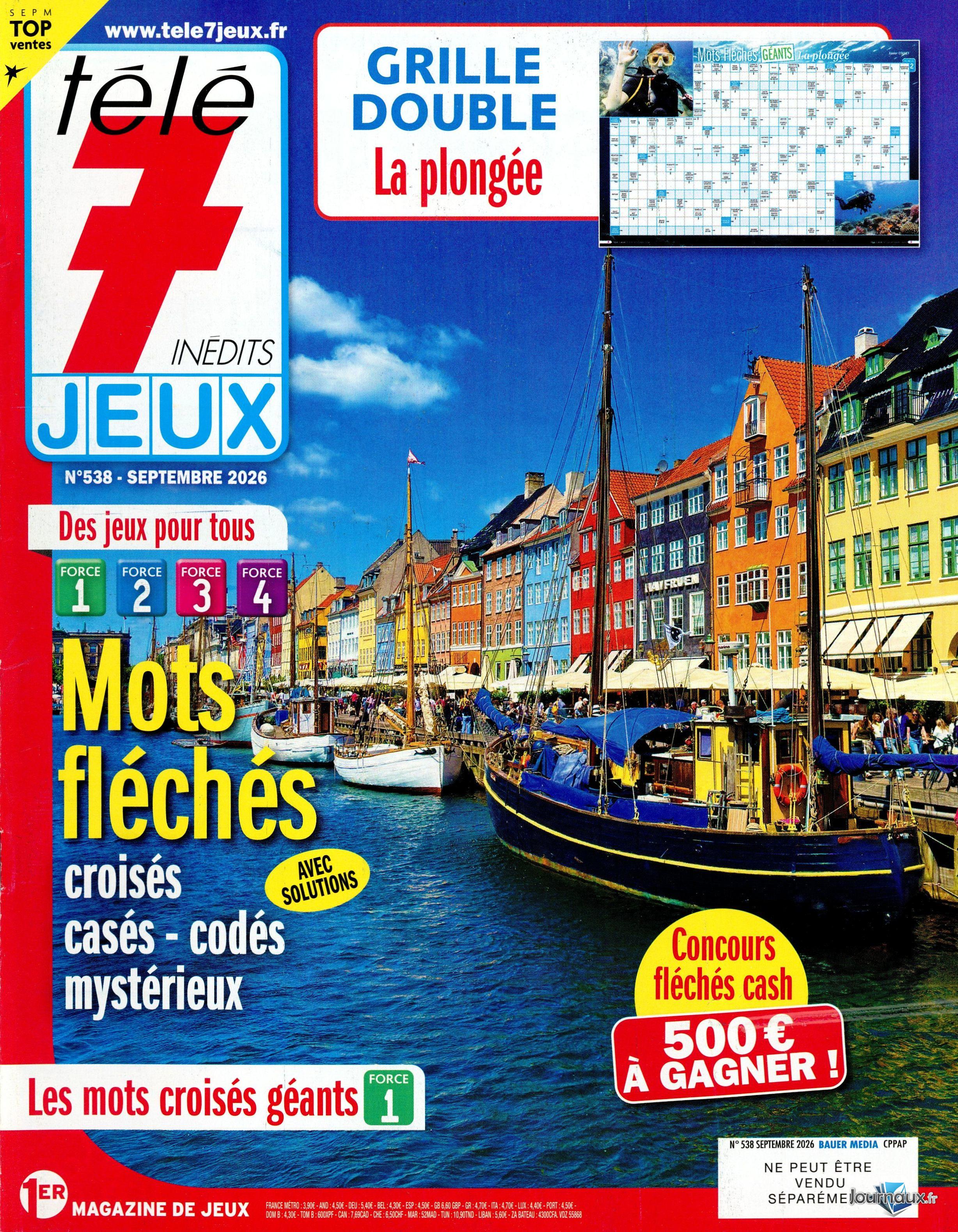 Télé 7 Jeux Inédits + Télé 7 jours Jeux n° 538 2026-09-17