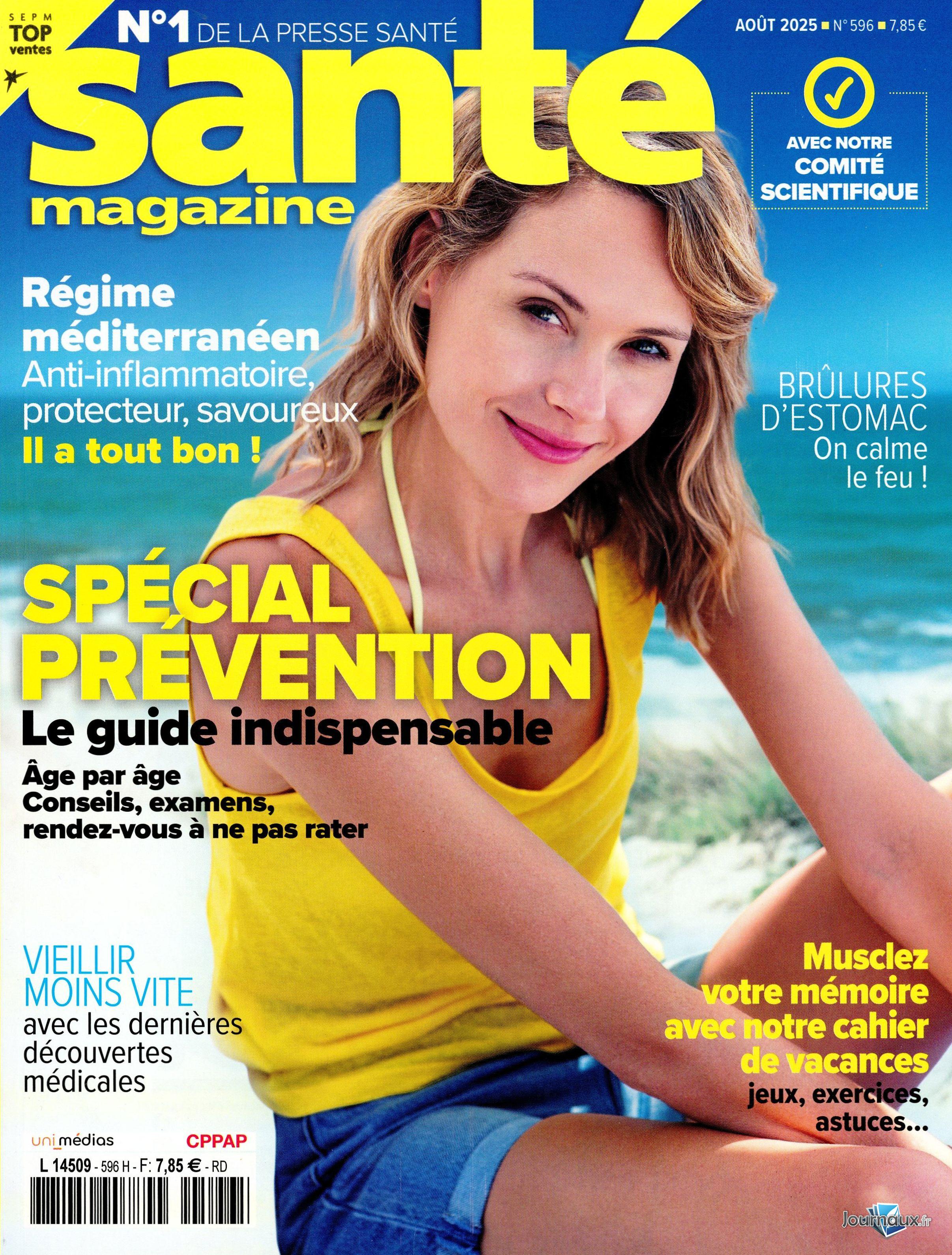 Santé Magazine + sac marin n° 596 2025-07-04