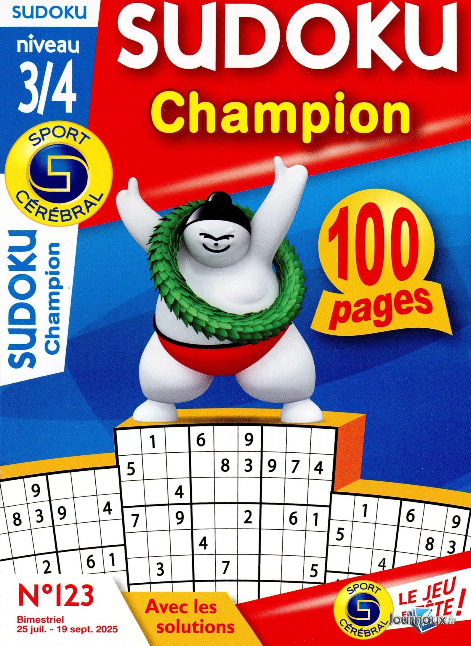 SC Sudoku Champion Niveau 3/4  n° 123 2025-07-29