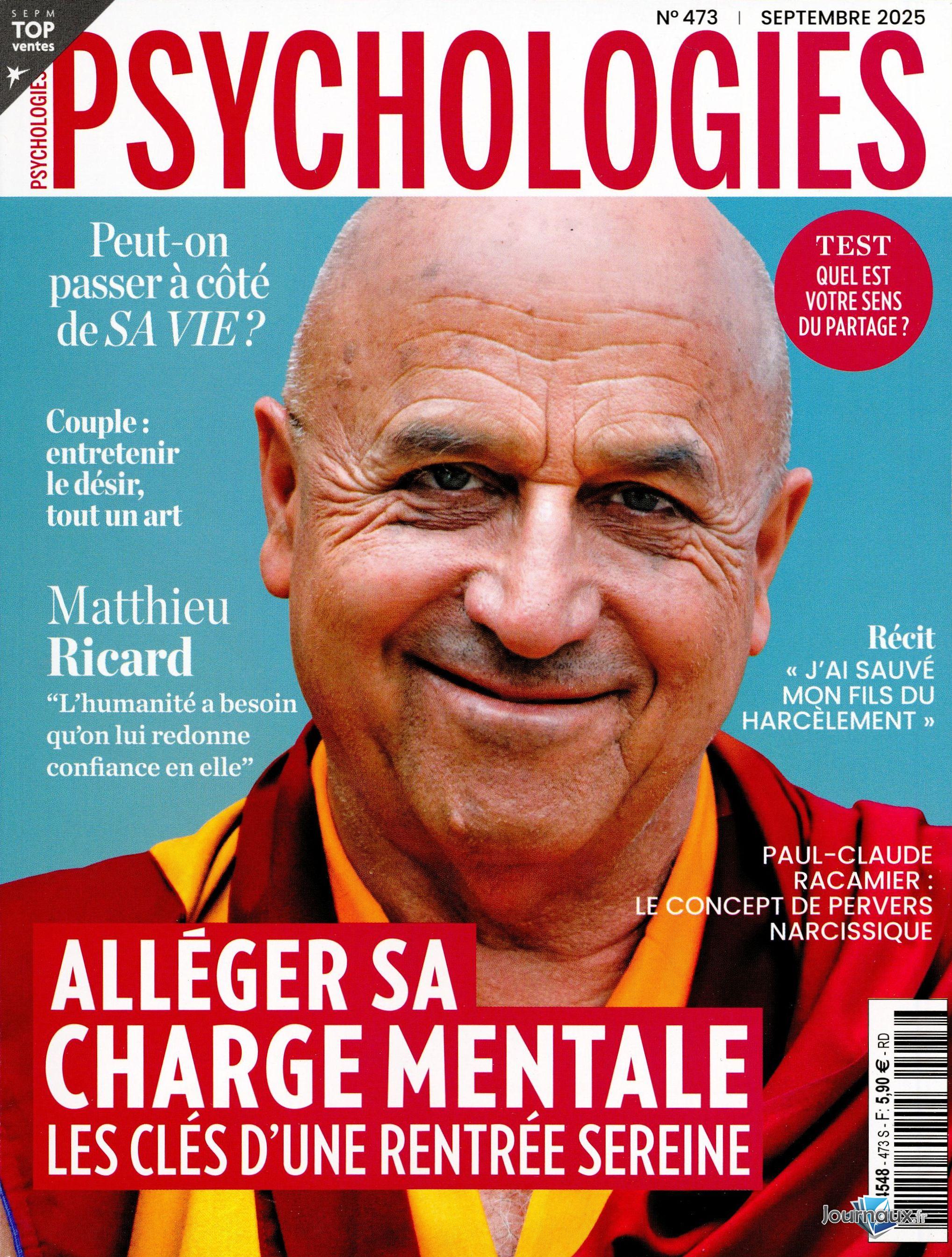 Psychologies + produit  n° 473 2025-08-20