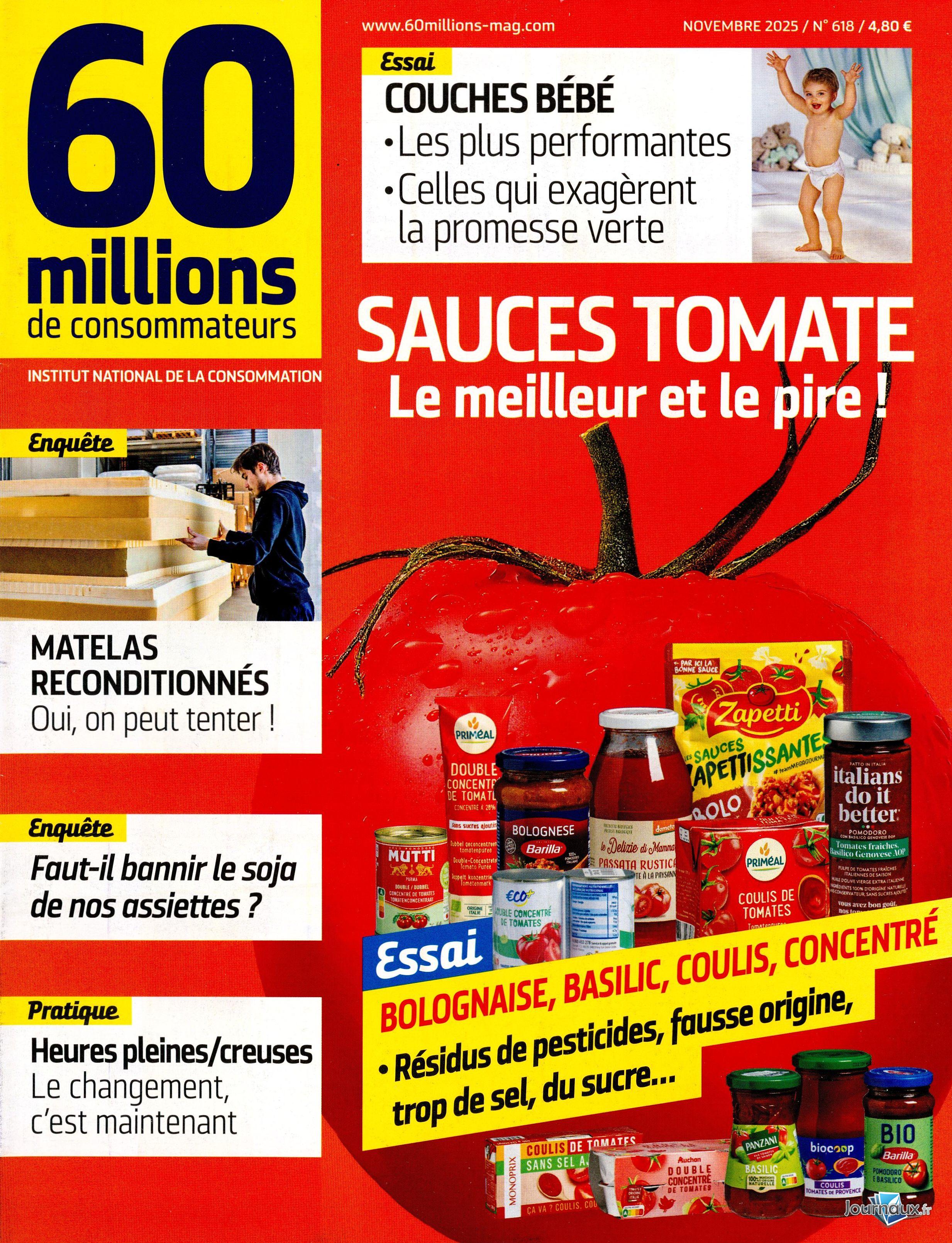 60 millions de Consommateurs + Ancien numéro n° 618 2025-11-05