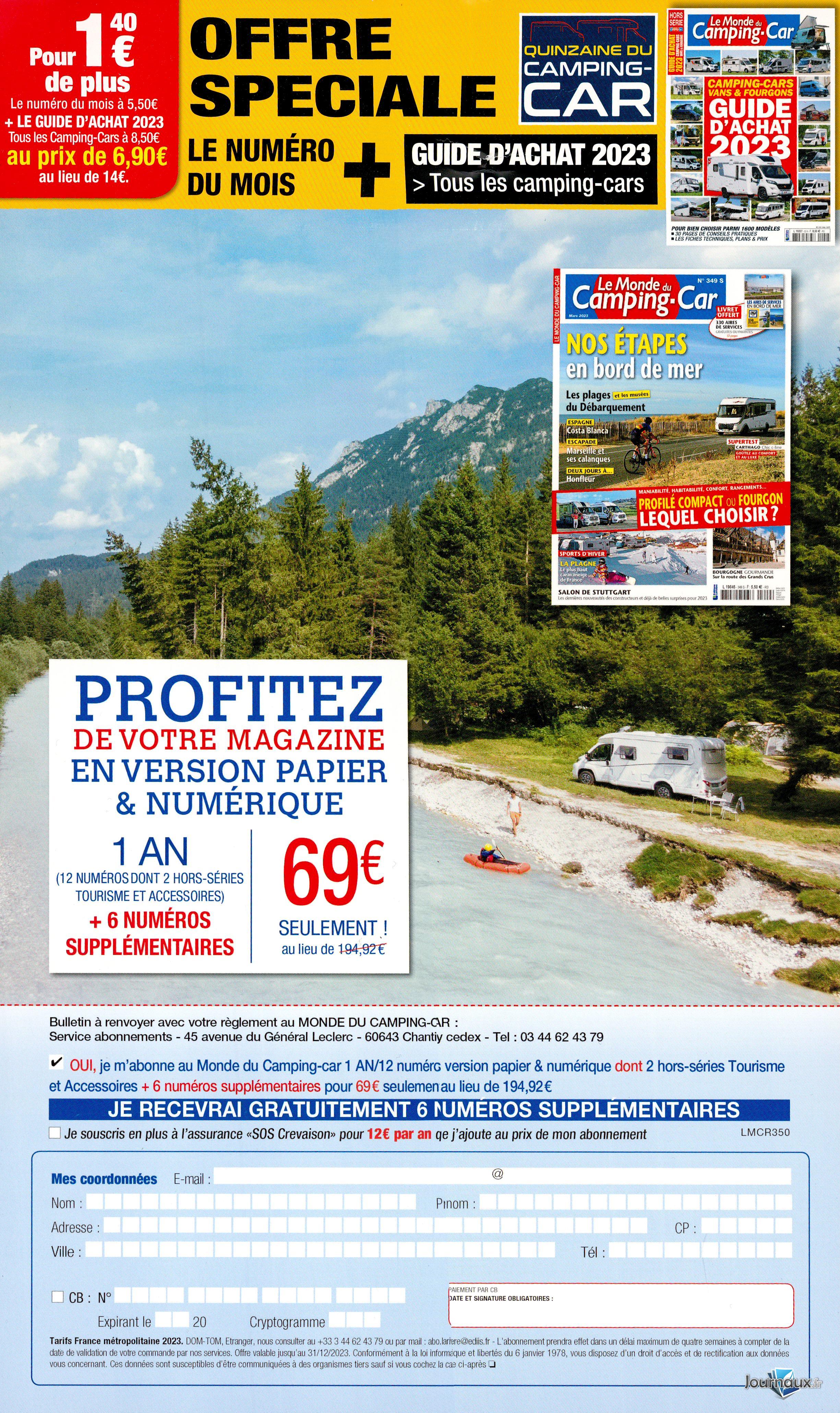 Le Monde du Camping-Car + Hors-Série n° 350 2023-03-08