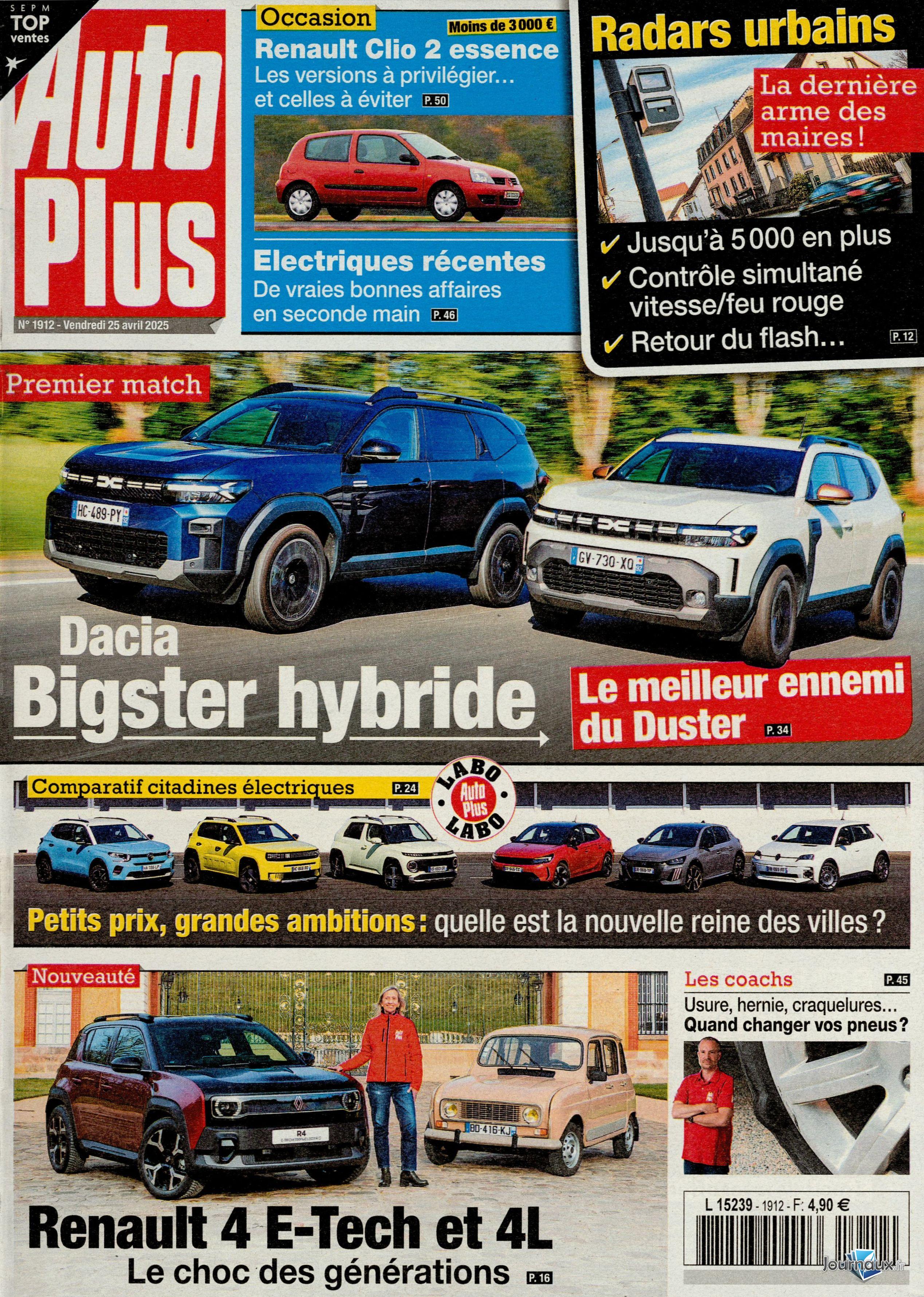 Auto Plus + L'Auto-Journal n° 1912 2025-04-26