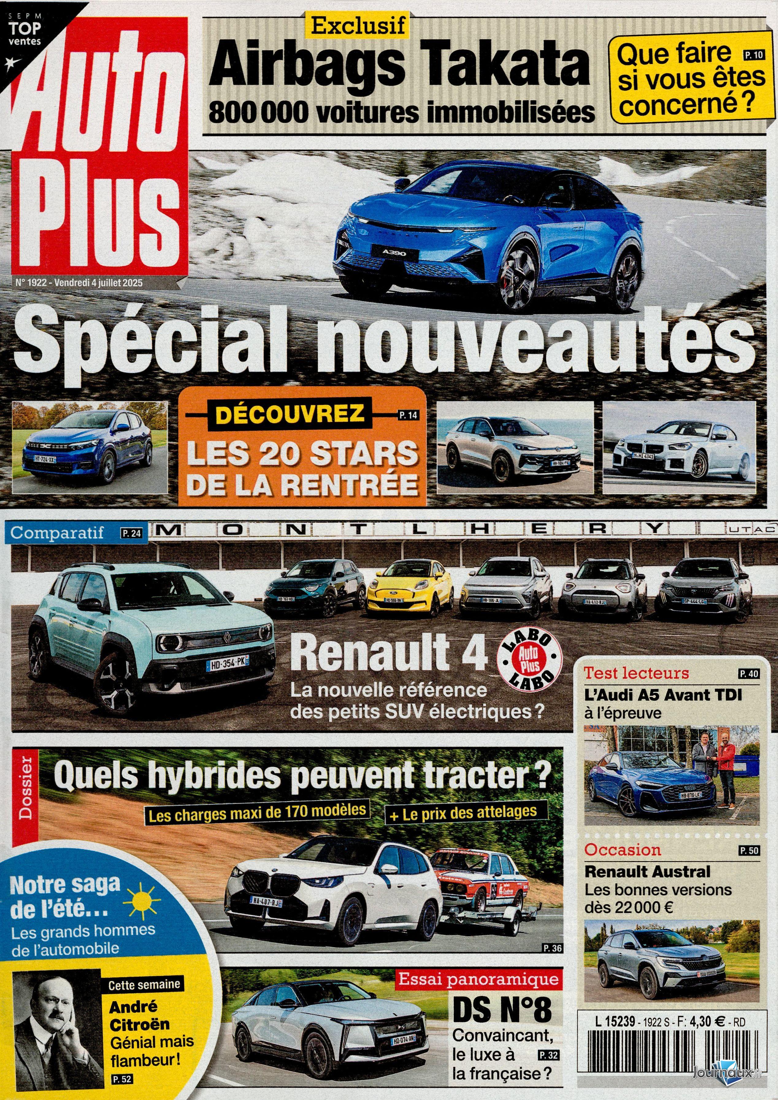 Auto Plus + L'Auto-Journal n° 1922 2025-07-04