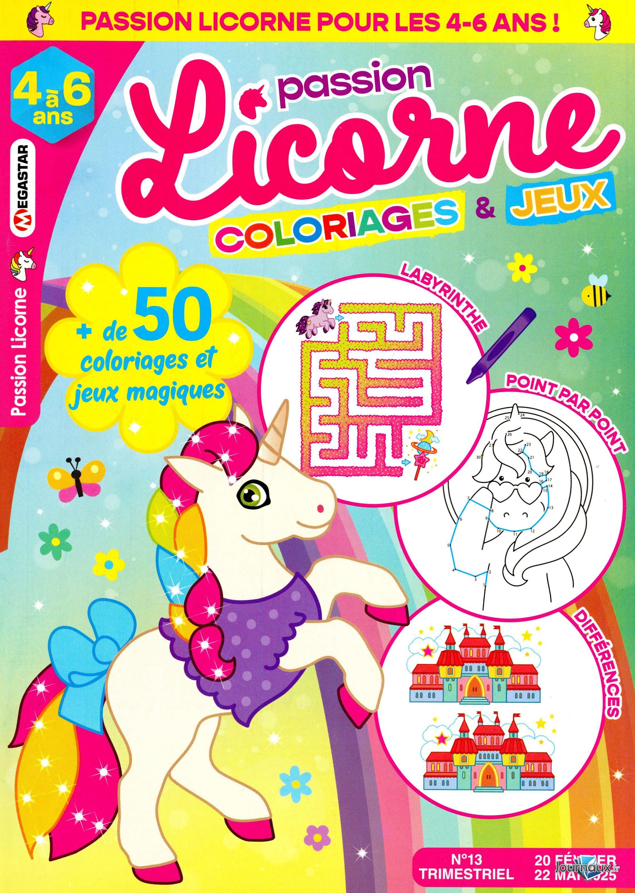 MG Passion Licorne Coloriages et Jeux de 4 à 6 ans n° 13 2025-02-21