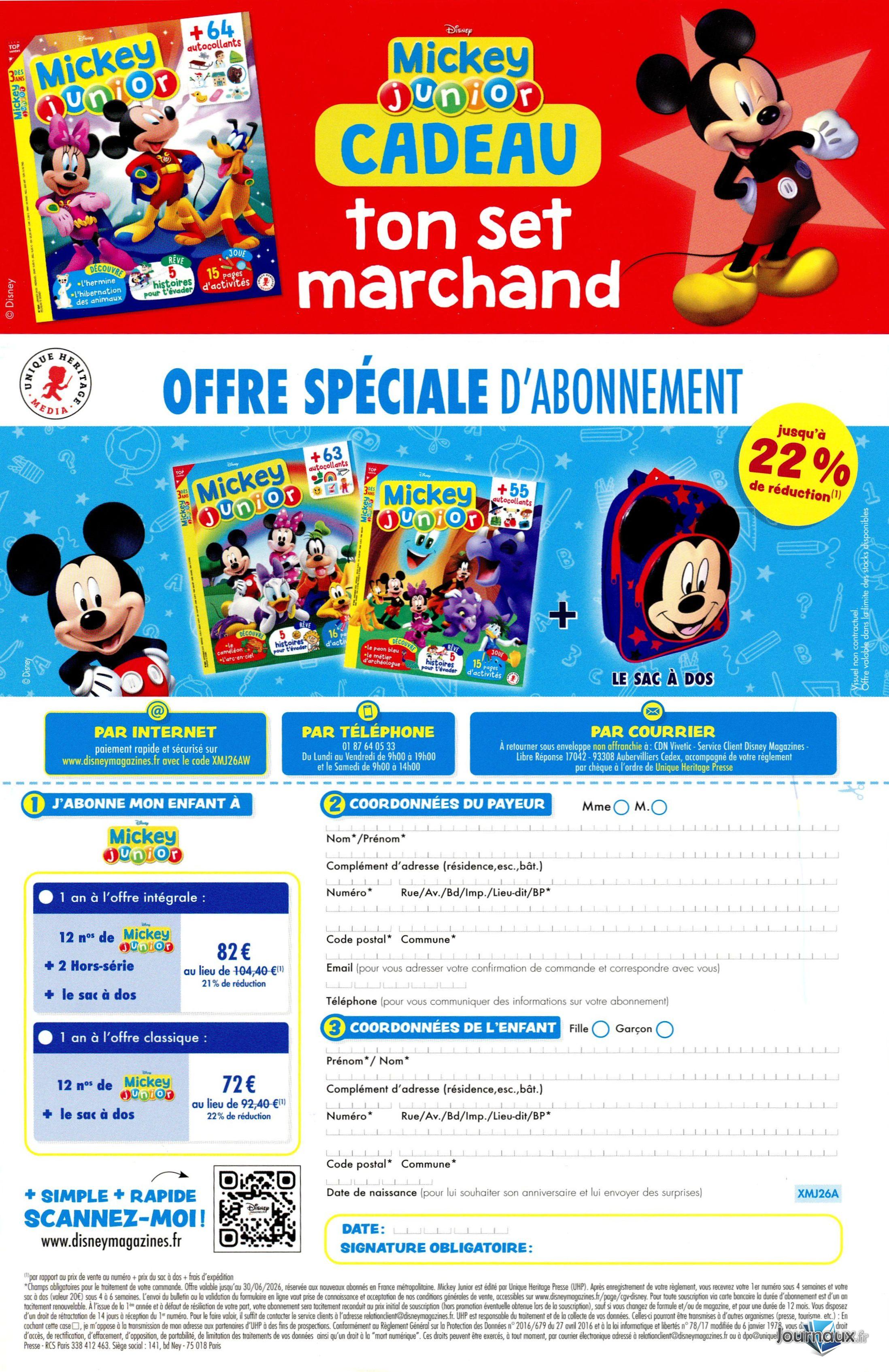 Mickey Junior + Cadeau n° 484 2025-12-30