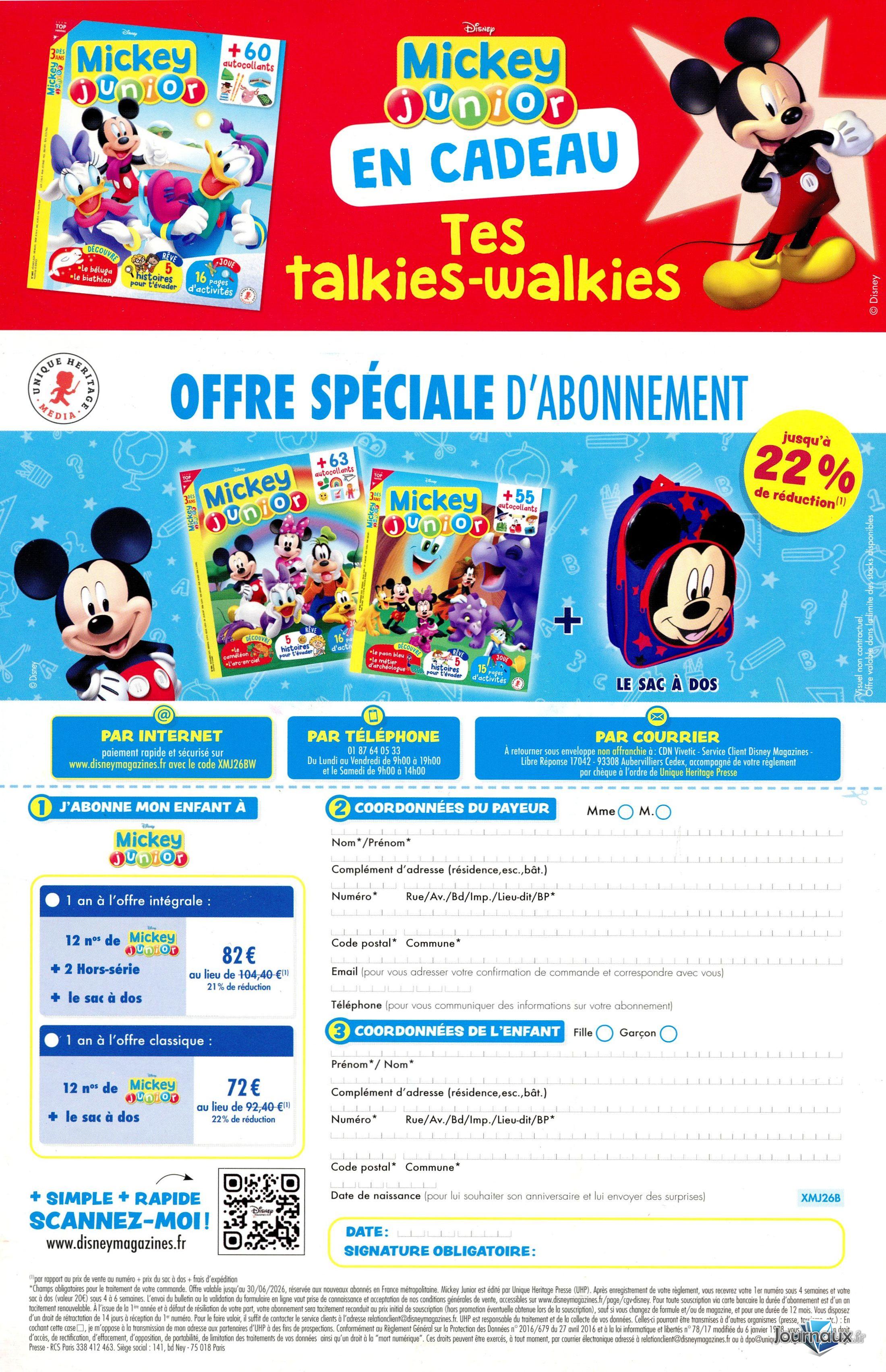 Mickey Junior  n° 485 2026-01-29