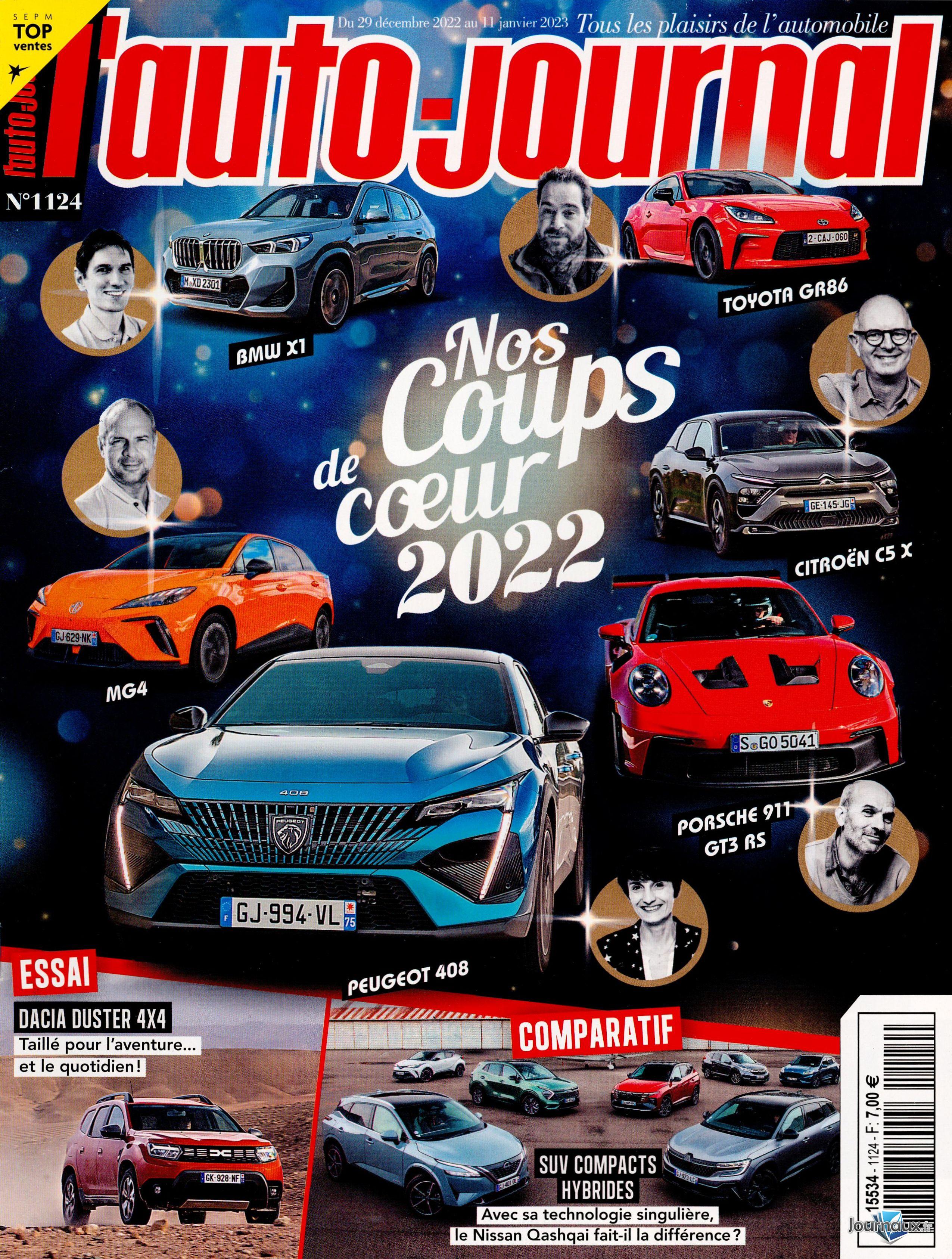 L'Auto Journal + L'Auto Journal Evasion SUV n° 1124 2022-12-29