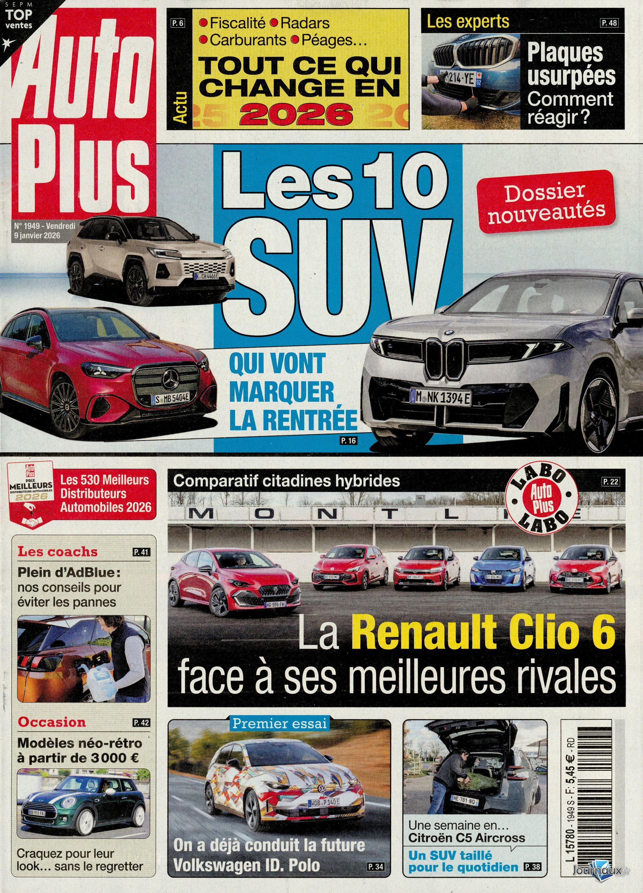Auto Plus + Auto Plus Crossovers  n° 1949 2026-01-10