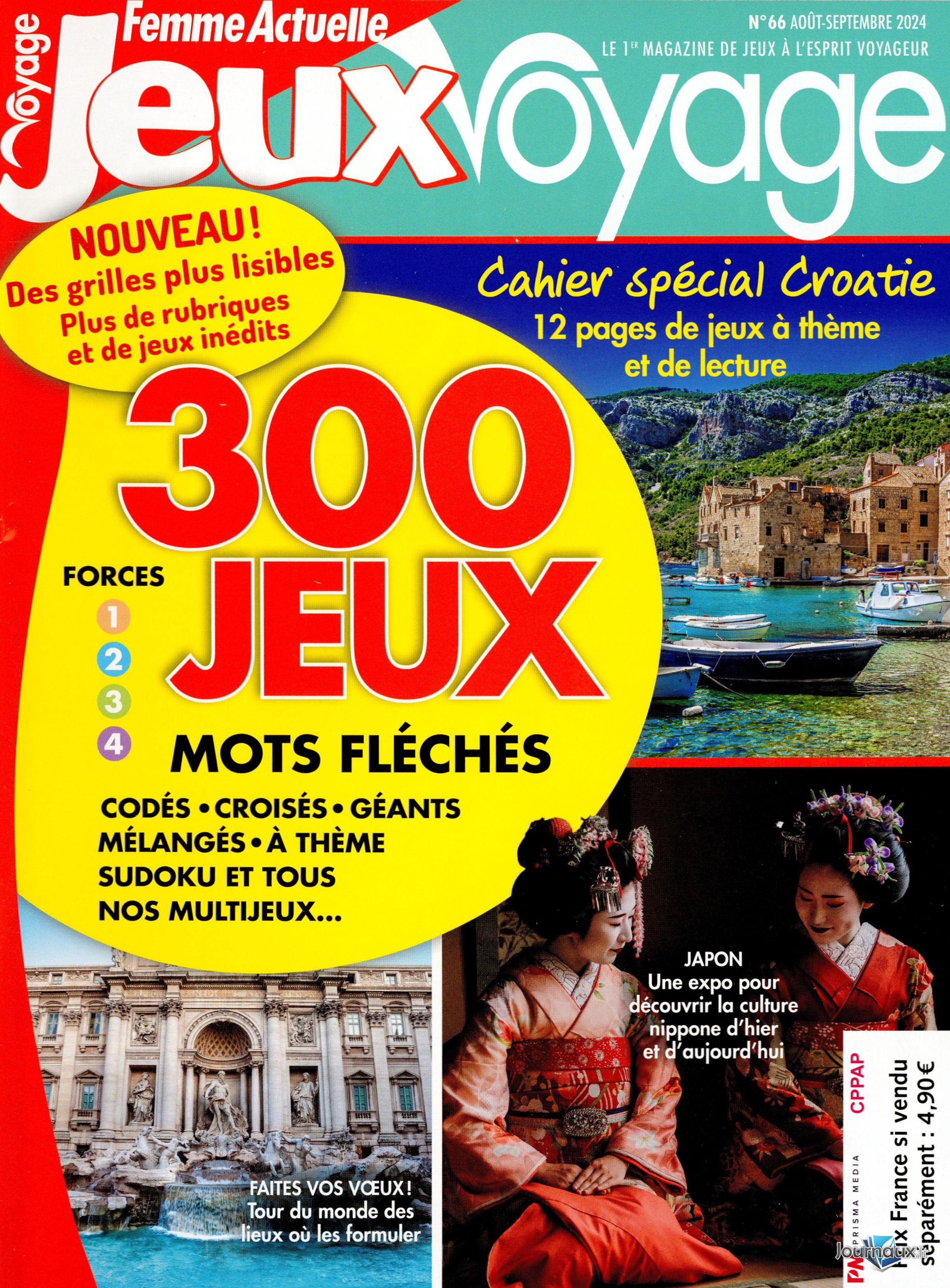 Femme Actuelle Jeux + Jeux Voyage n° 235 2024-09-05
