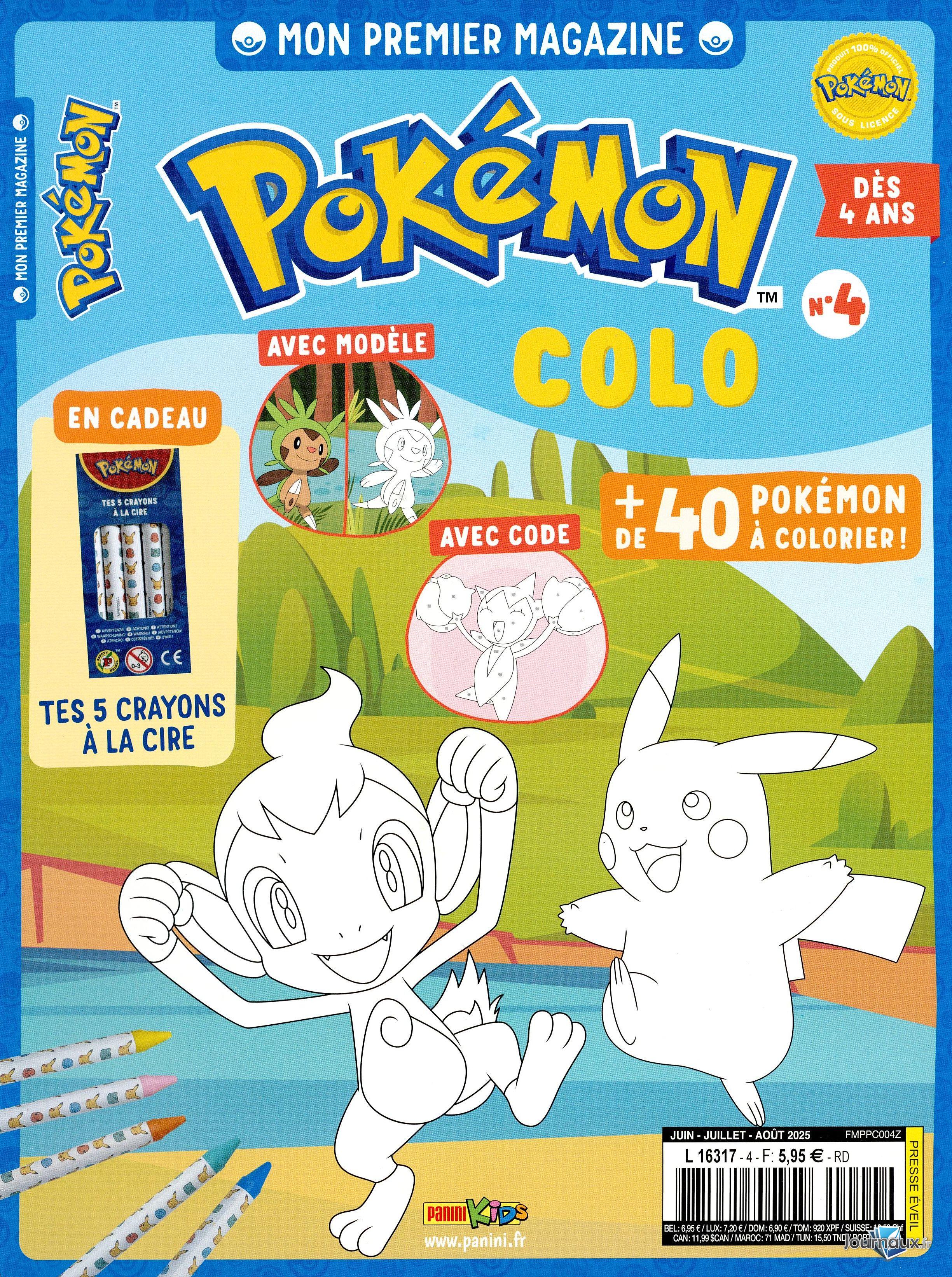 Mon Premier Magazine Pokémon Coloriage n° 4 2025-06-17