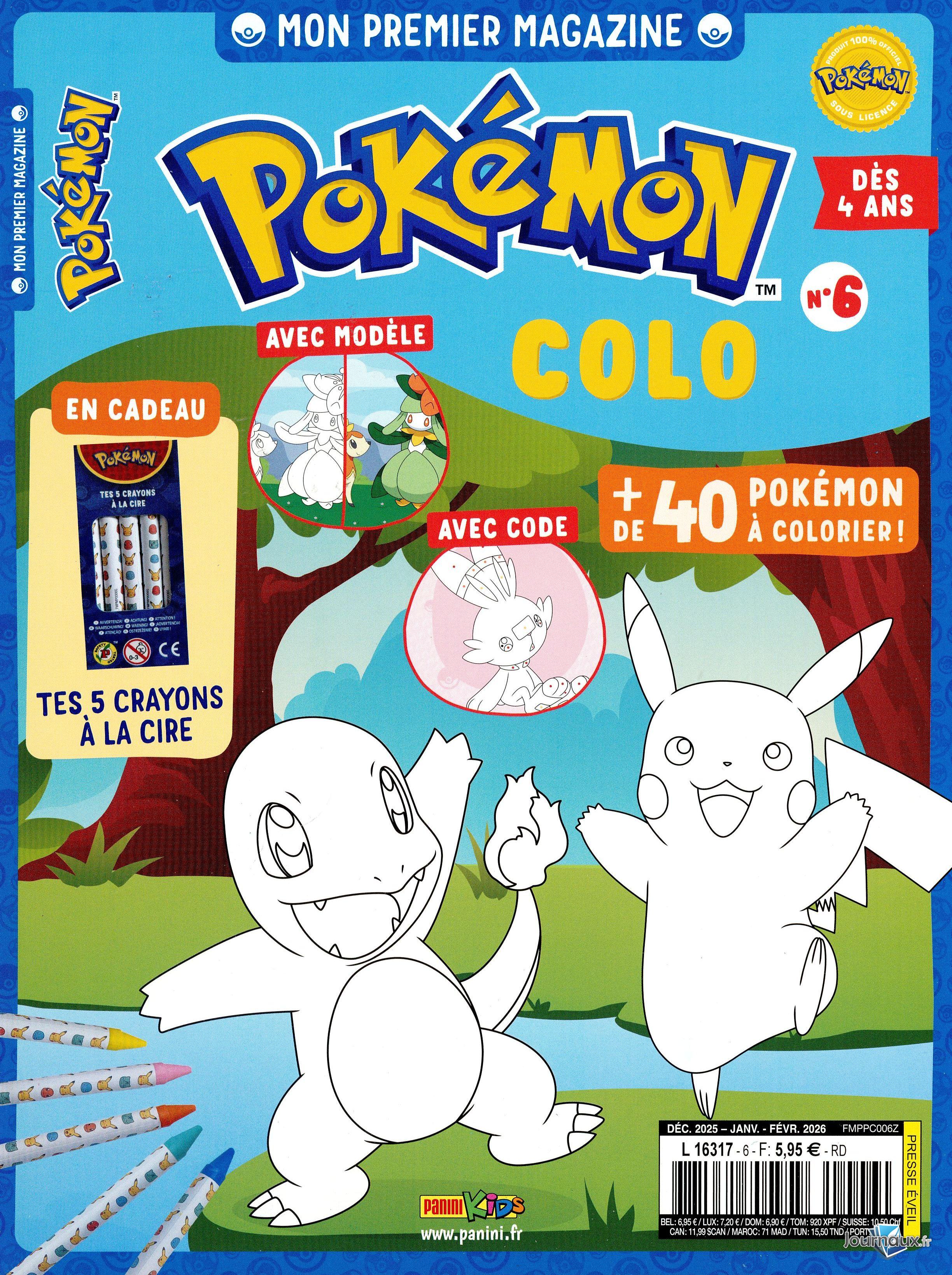 Mon Premier Magazine Pokémon Coloriage n° 6 2025-12-11