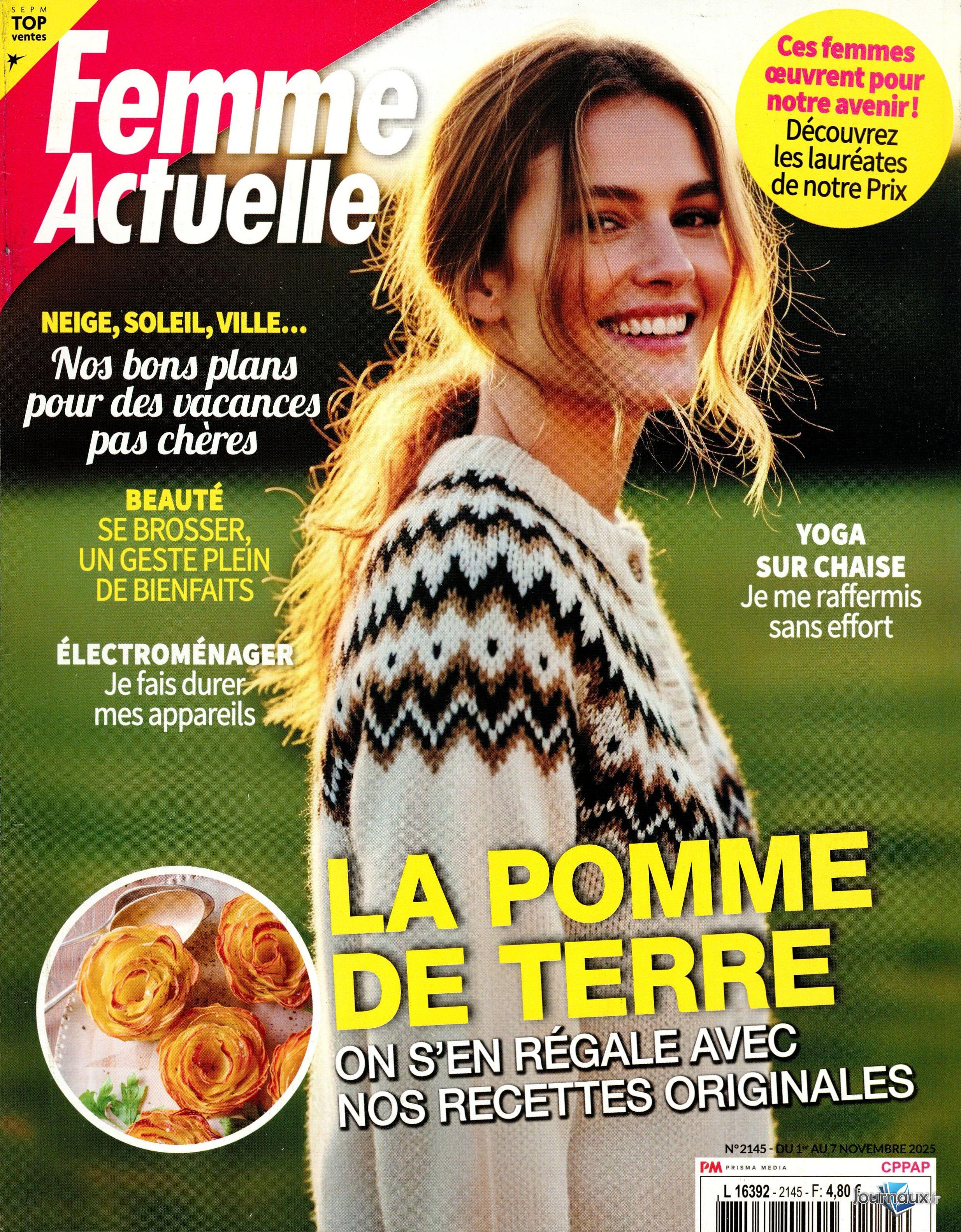 Femme Actuelle + Prima Pocket n° 2145 2025-11-03